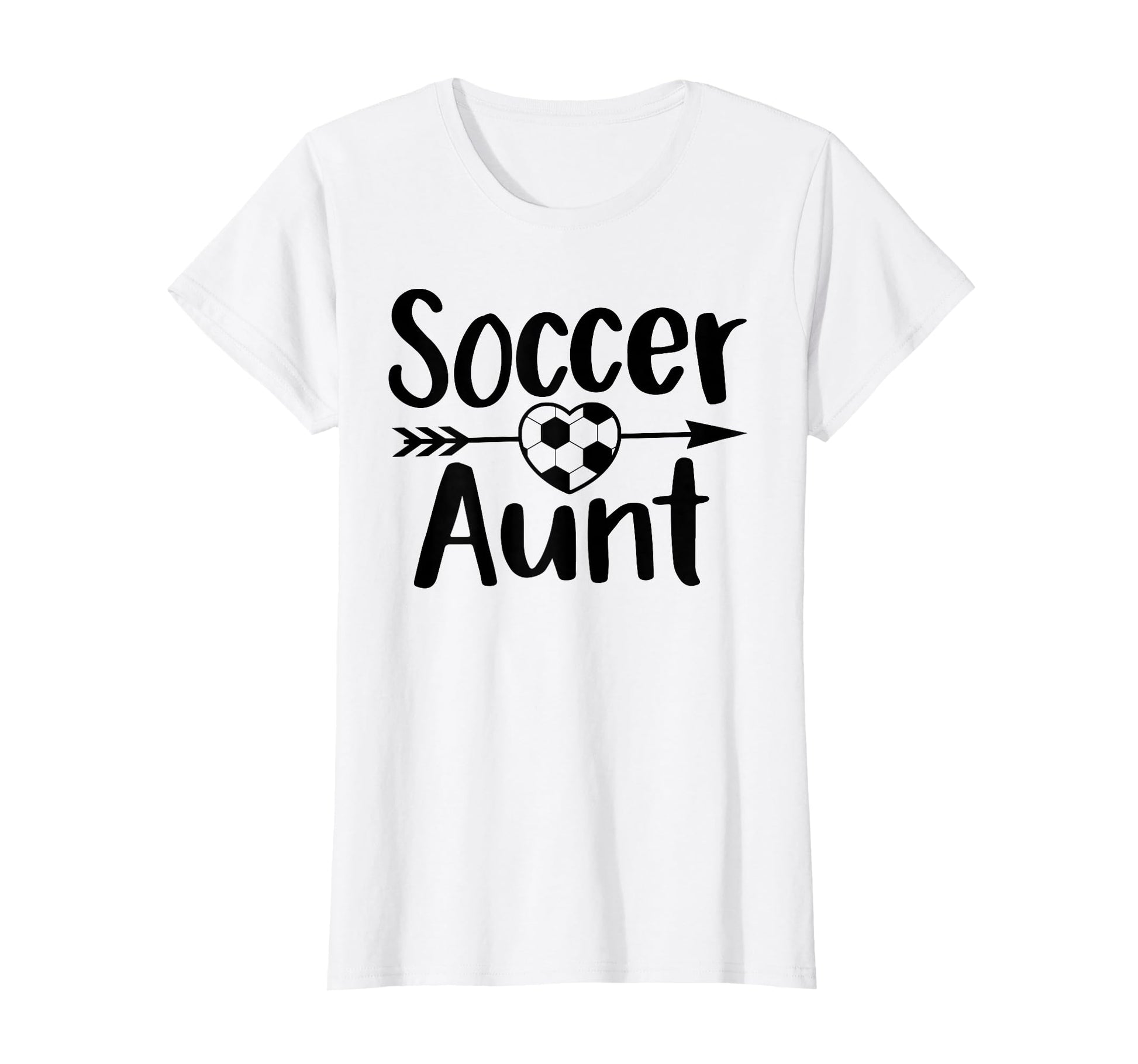 Soccer Aunt Heart Sport Lover Auntie T-Shirt - Custom Art Print for Adults - T-Shirt, Sweatshirt, Hoodie