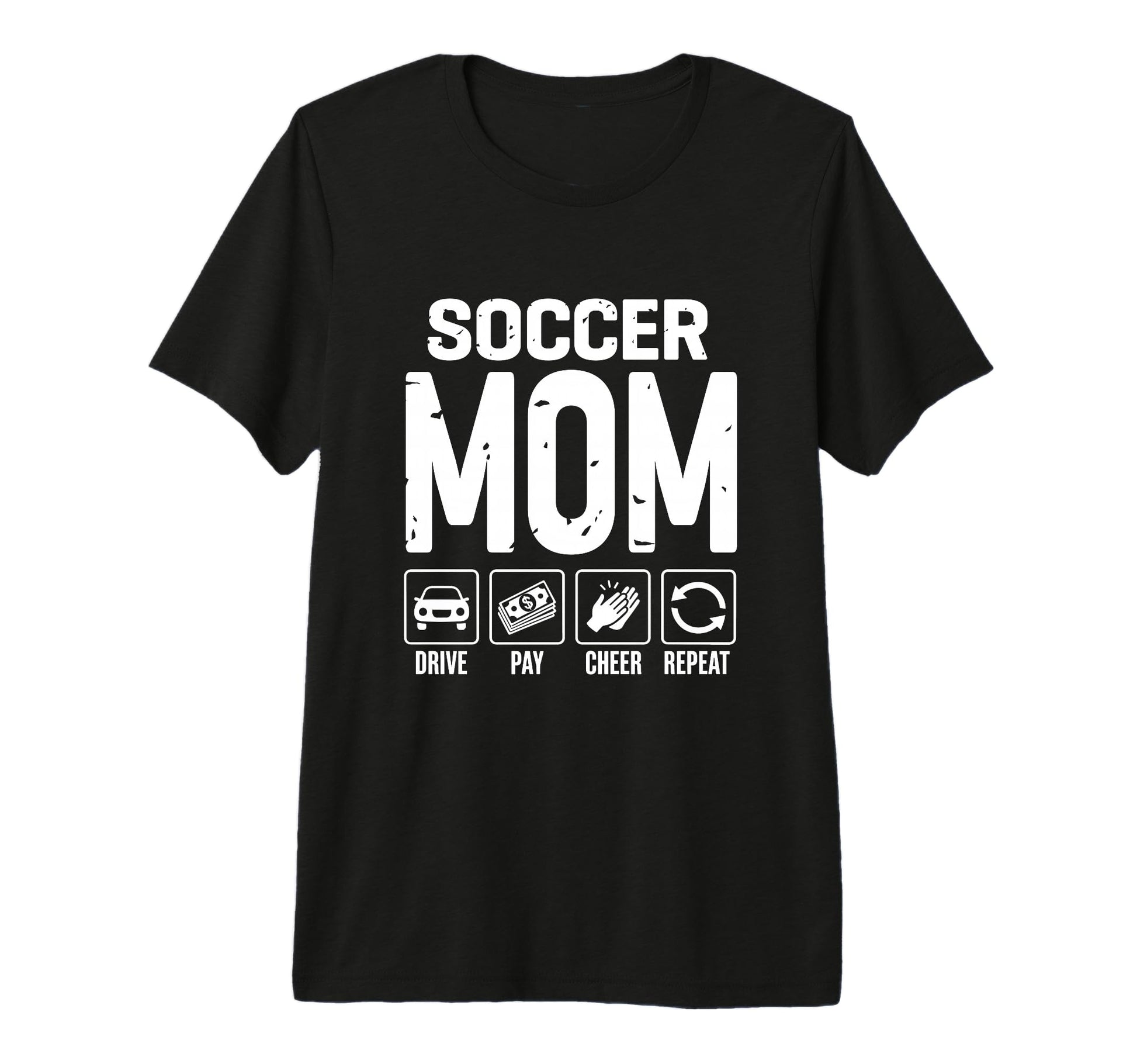 Soccer Mom Drive Pay Cheer Mom Soccer T-Shirt - Graphic Print Unisex - T-Shirt, Sweatshirt, Hoodie