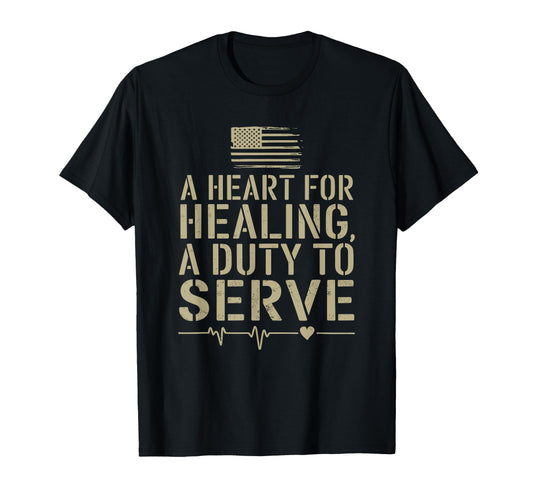America Military Nurse Va Nursing T-Shirt - Custom Art Print Men Women - T-Shirt, Sweatshirt, Hoodie