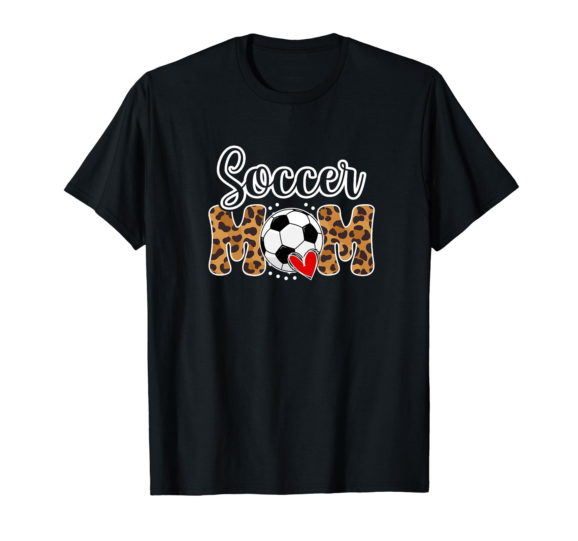 Soccer Mom Leopard Mom Soccer Player Mother T-Shirt - Unique Graphic Unisex - T-Shirt, Sweatshirt, Hoodie