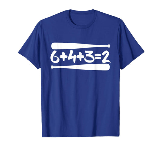 643 2 Baseball Double Play Mom Dad T-Shirt - Fun Novelty Design for Adults - T-Shirt, Sweatshirt, Hoodie