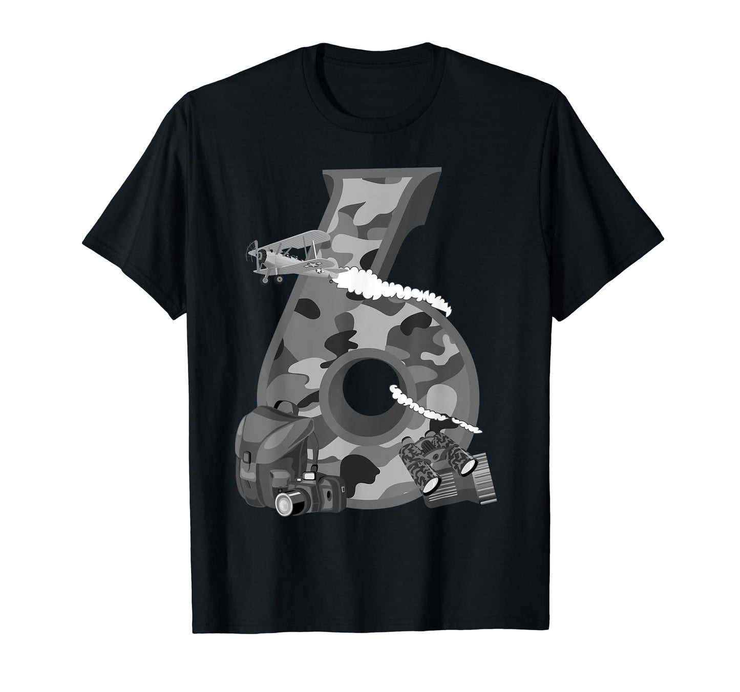 Funny Camouflage 6Th Birthday Gift T-Shirt - Custom Art Print for Adults - T-Shirt, Sweatshirt, Hoodie