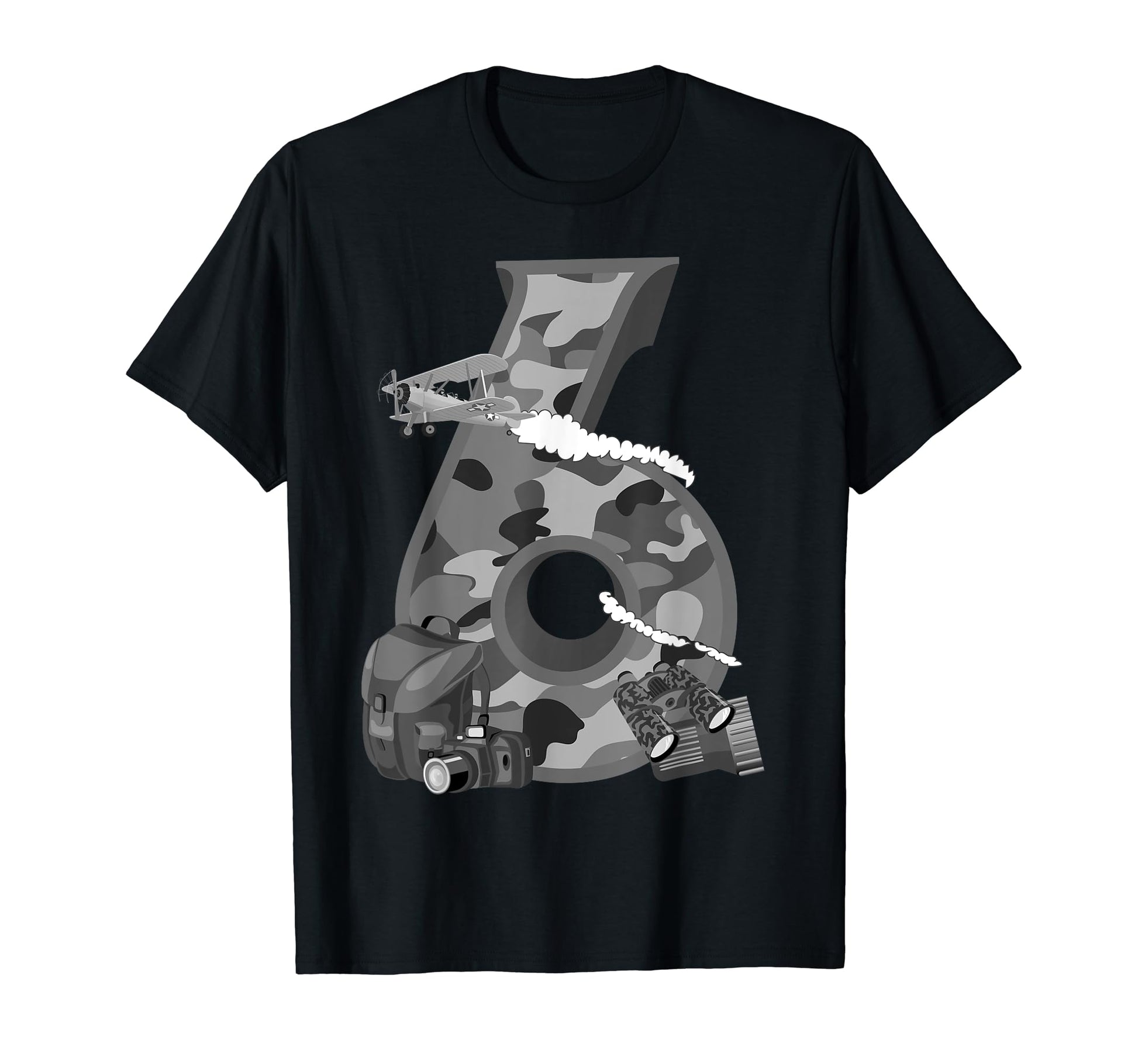 Funny Camouflage 6Th Birthday Gift T-Shirt - Custom Art Print for Adults - T-Shirt, Sweatshirt, Hoodie