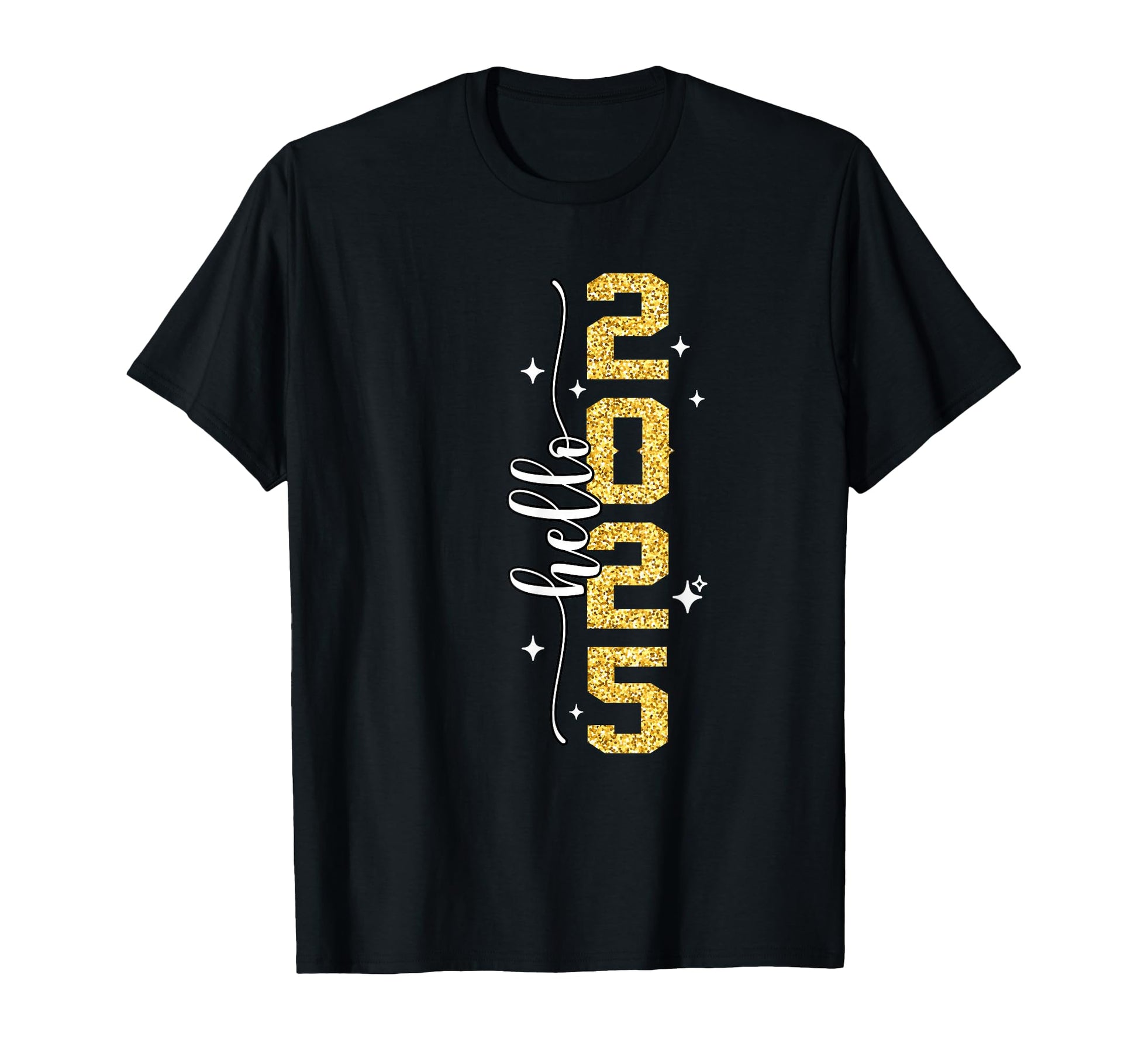 Hello 2025 Happy New Year Party T-Shirt - Aesthetic Graphic for Adults - T-Shirt, Sweatshirt, Hoodie