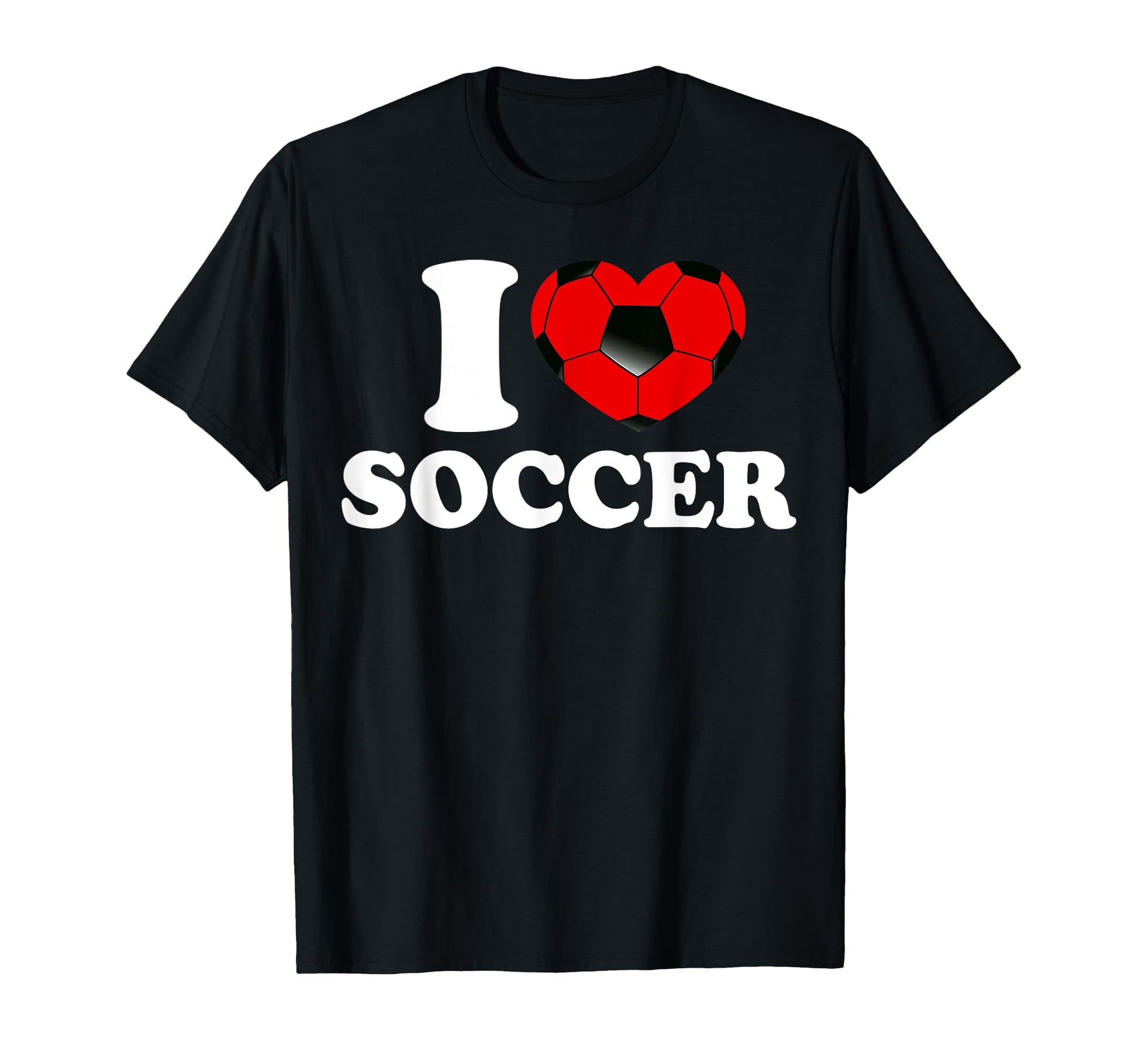 Funny I Love Soccer I Red Heart Soccer T-Shirt - Trendy Graphic Men Women - T-Shirt, Sweatshirt, Hoodie