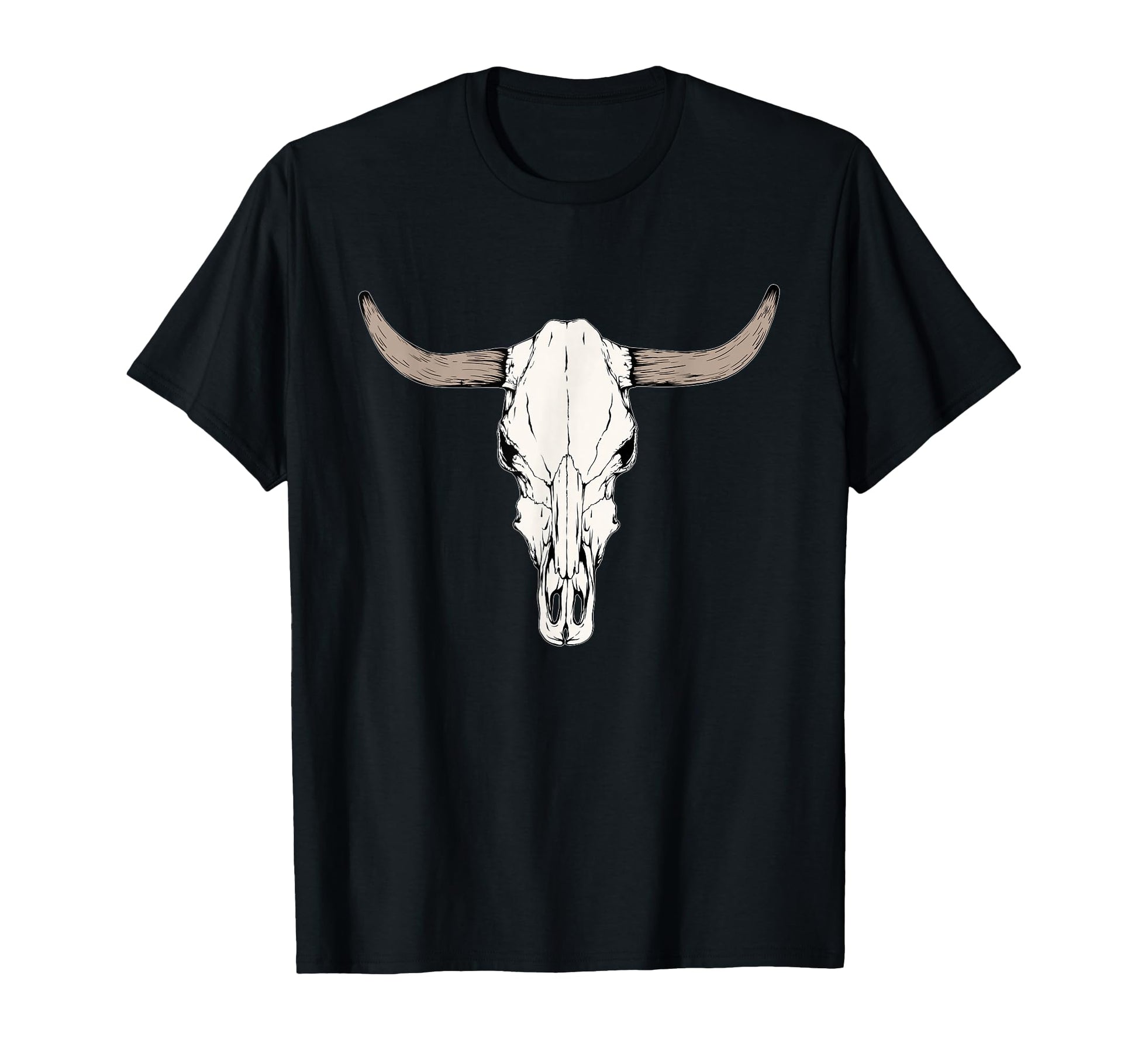 Cow Bull Cattle Skull Head Western T-Shirt - Aesthetic Graphic for Adults - T-Shirt, Sweatshirt, Hoodie