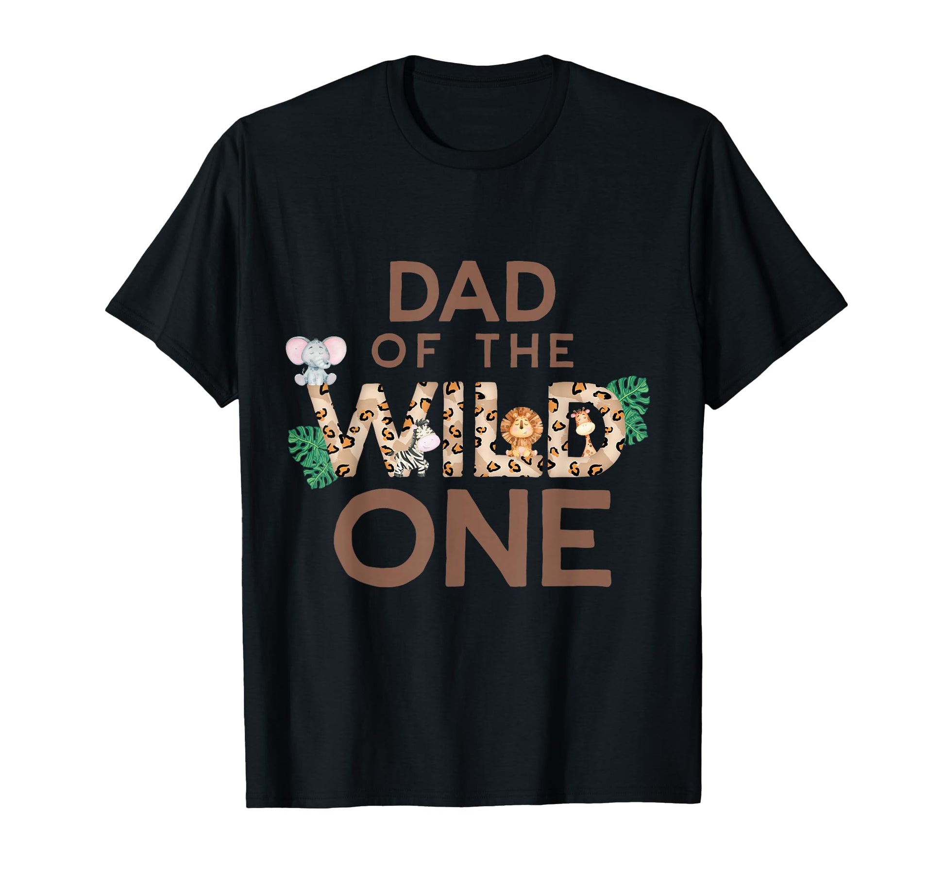 Dad Wild One Animal Safari 1St T-Shirt - Custom Art Print for Adults - T-Shirt, Sweatshirt, Hoodie
