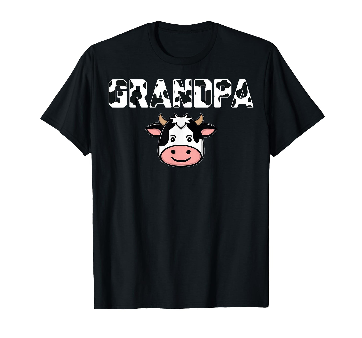 Grandpa Cow Pattern Cow Lover Grandpa T-Shirt - Graphic Print Men Women - T-Shirt, Sweatshirt, Hoodie
