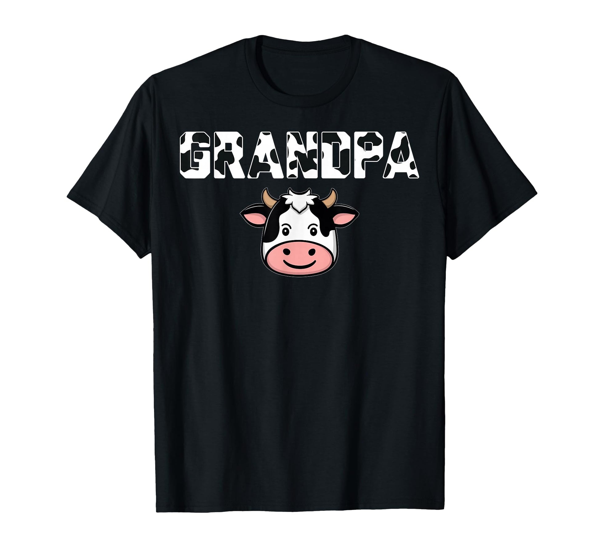 Grandpa Cow Pattern Cow Lover Grandpa T-Shirt - Graphic Print Men Women - T-Shirt, Sweatshirt, Hoodie