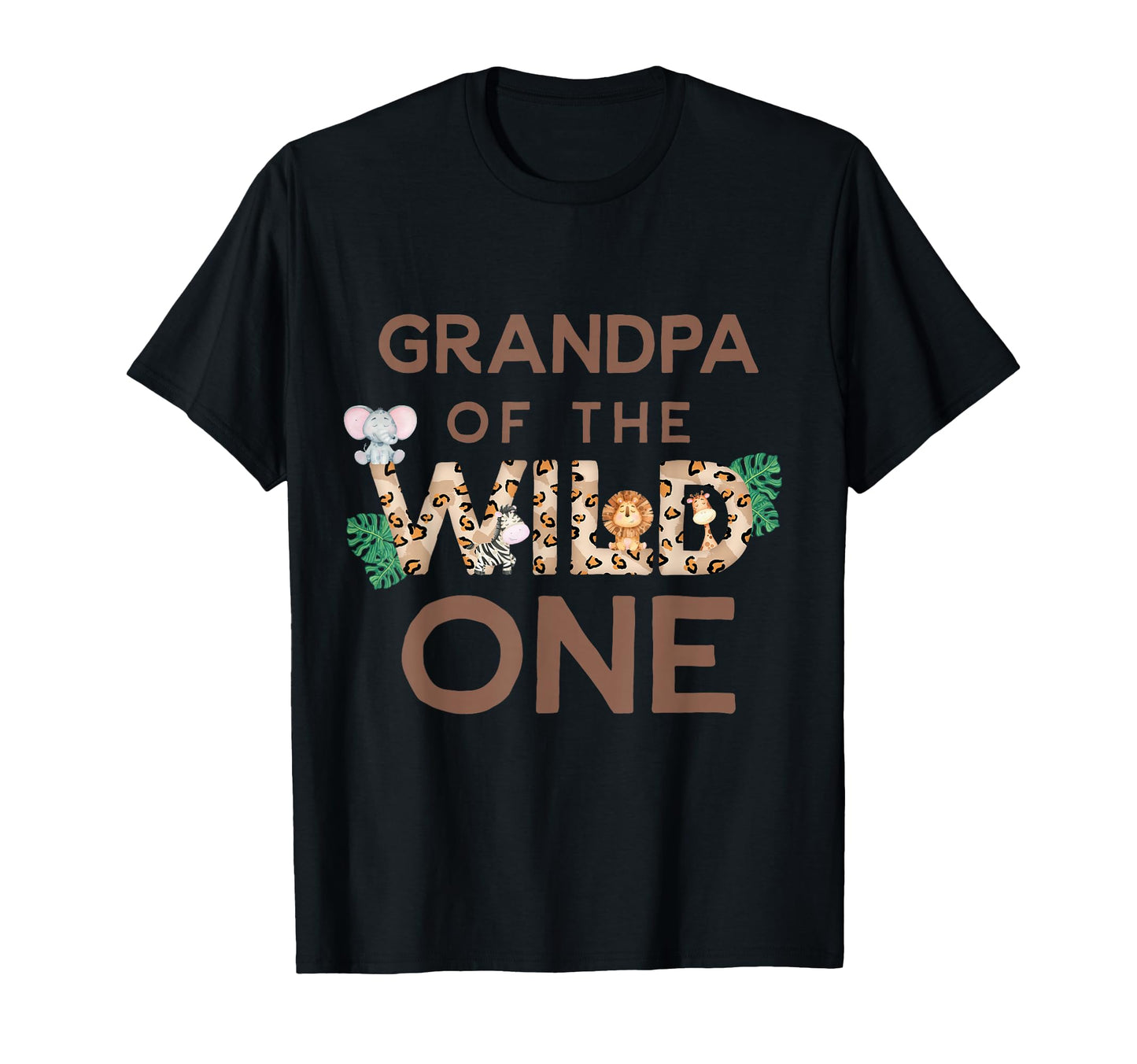 Grandpa Wild One Animal Safari T-Shirt - Casual Everyday Wear for Adults - T-Shirt, Sweatshirt, Hoodie