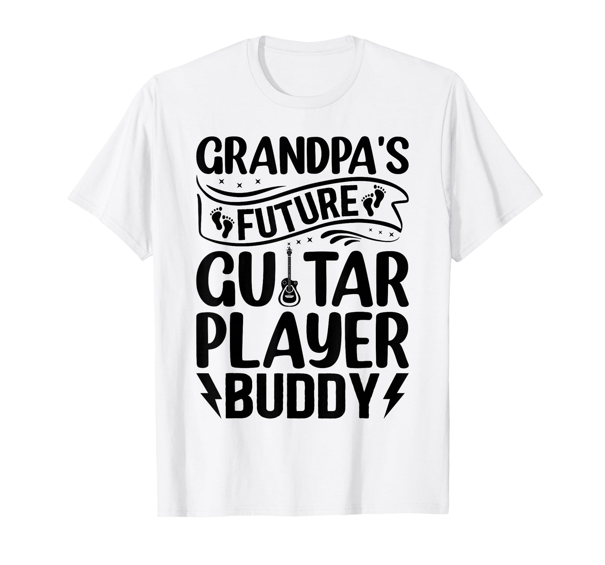 Newborn Guitar Player Grandpas Future T-Shirt - Minimalist Print Men Women - T-Shirt, Sweatshirt, Hoodie