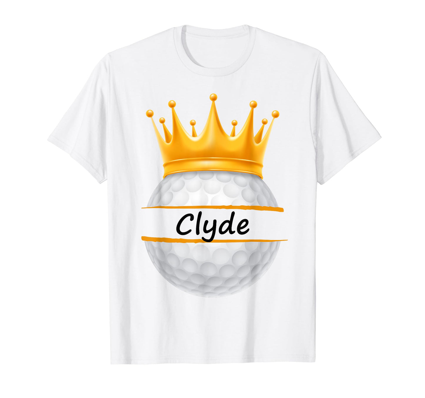 Novelty Golf Personalized Name Clyde T-Shirt - Minimalist Print Men Women - T-Shirt, Sweatshirt, Hoodie
