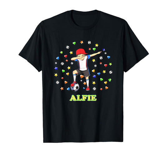Alfie Personalised Soccer Footballer T-Shirt - Streetwear Style Men Women - T-Shirt, Sweatshirt, Hoodie