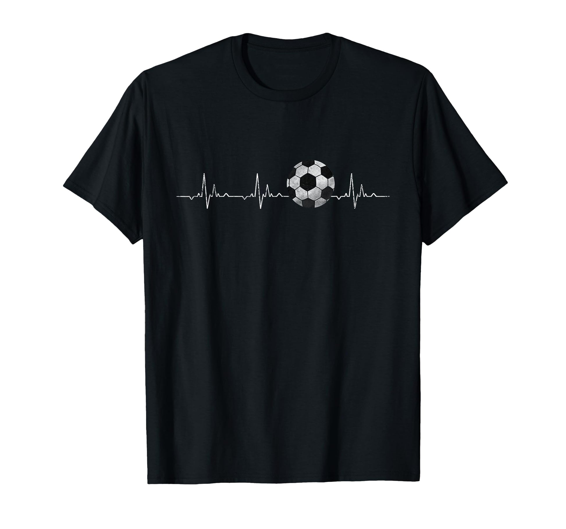Soccer Ball Heartbeat Funny T-Shirt - Minimalist Print for Adults - T-Shirt, Sweatshirt, Hoodie