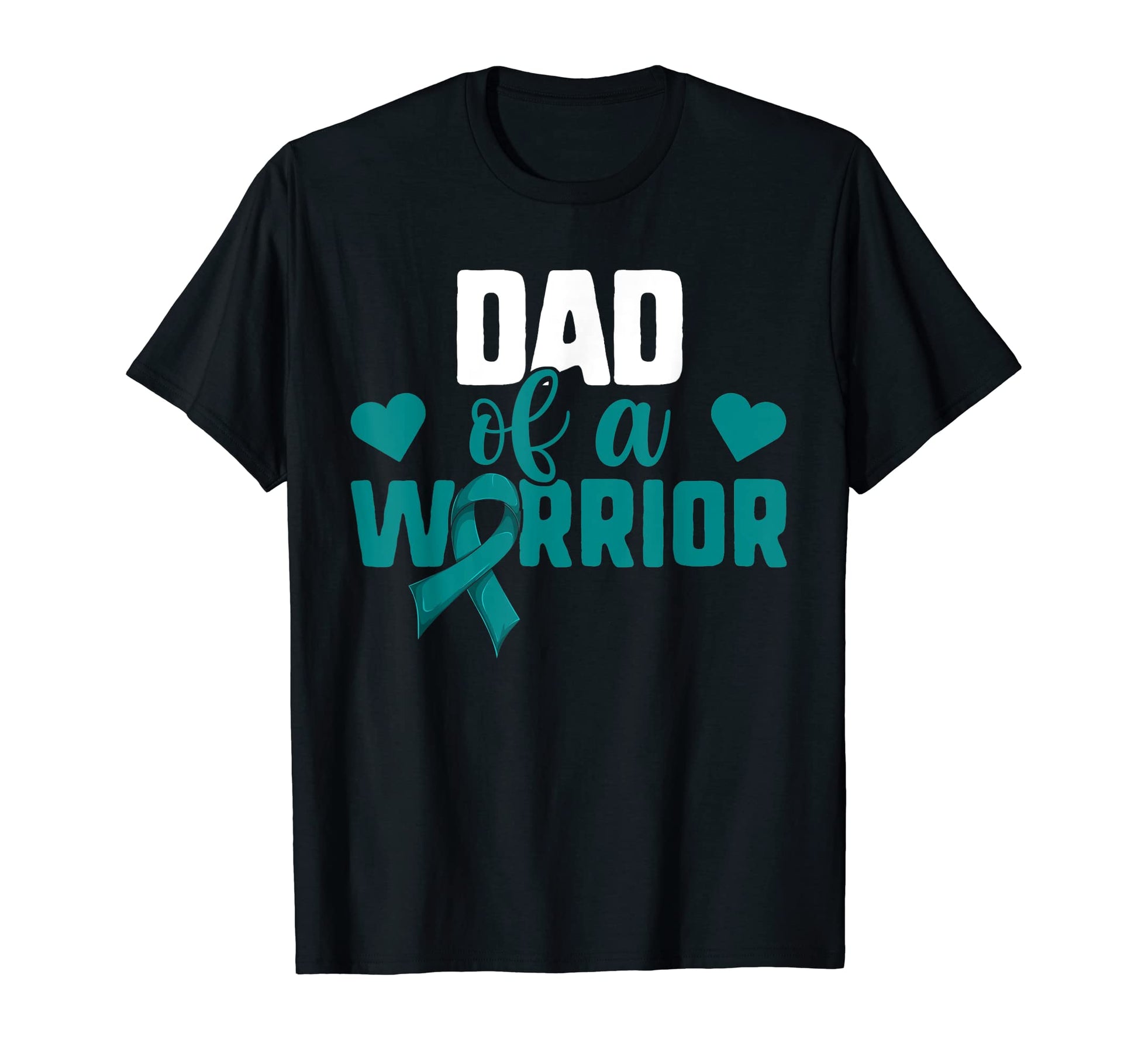 Ovarian Cancer Daughter Dad Warrior T-Shirt - Minimalist Print for Adults - T-Shirt, Sweatshirt, Hoodie