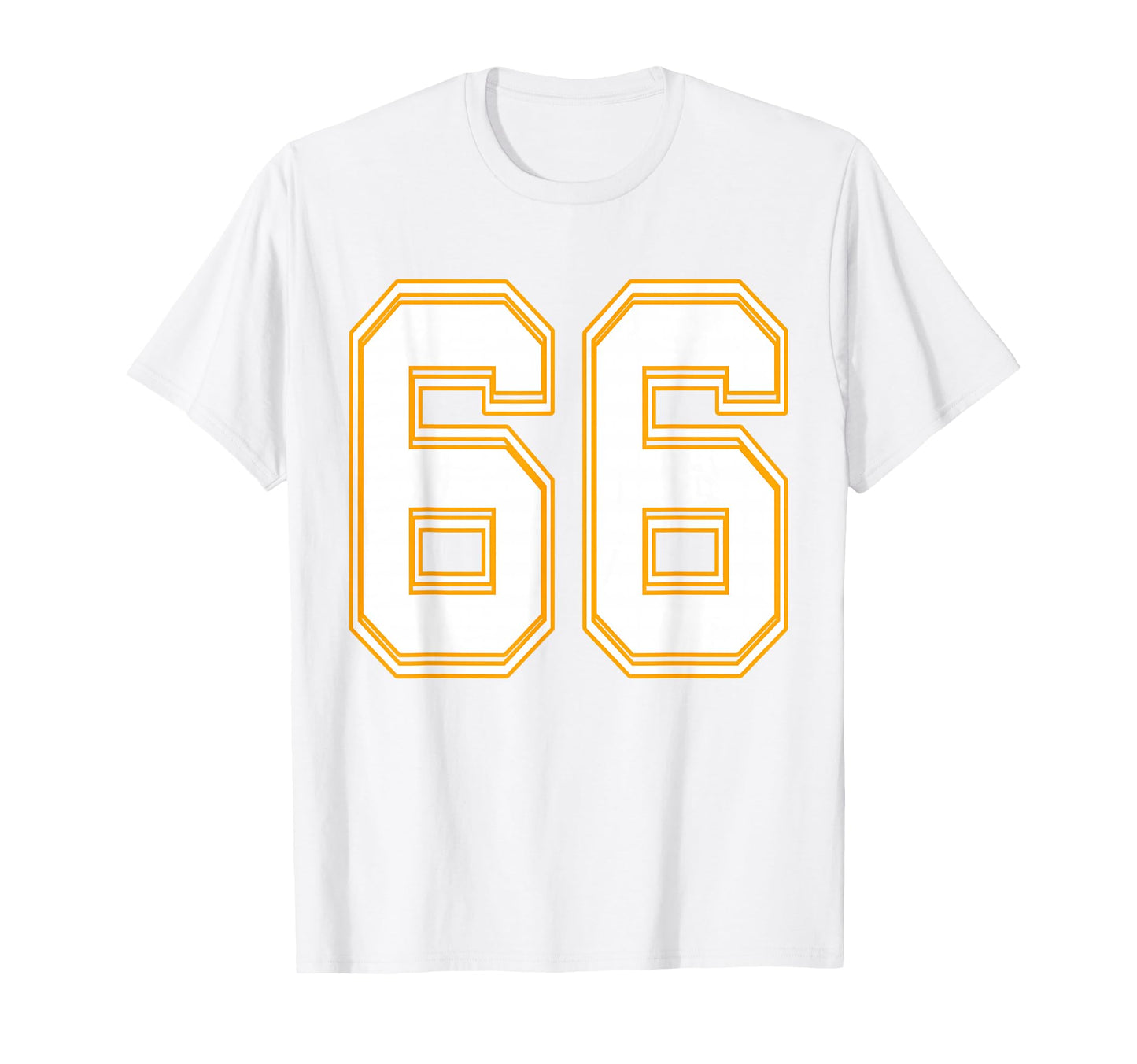 Number 66 Red Yellow White Football T-Shirt - Trendy Graphic Men Women - T-Shirt, Sweatshirt, Hoodie