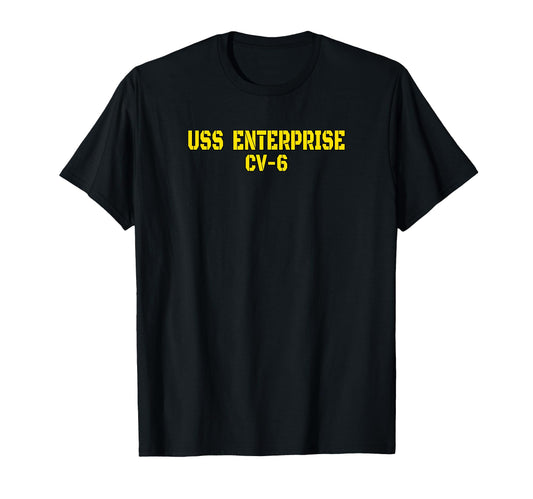 Aircraft Carrier Enterprise Cv 6 T-Shirt - Fun Novelty Design Unisex - T-Shirt, Sweatshirt, Hoodie