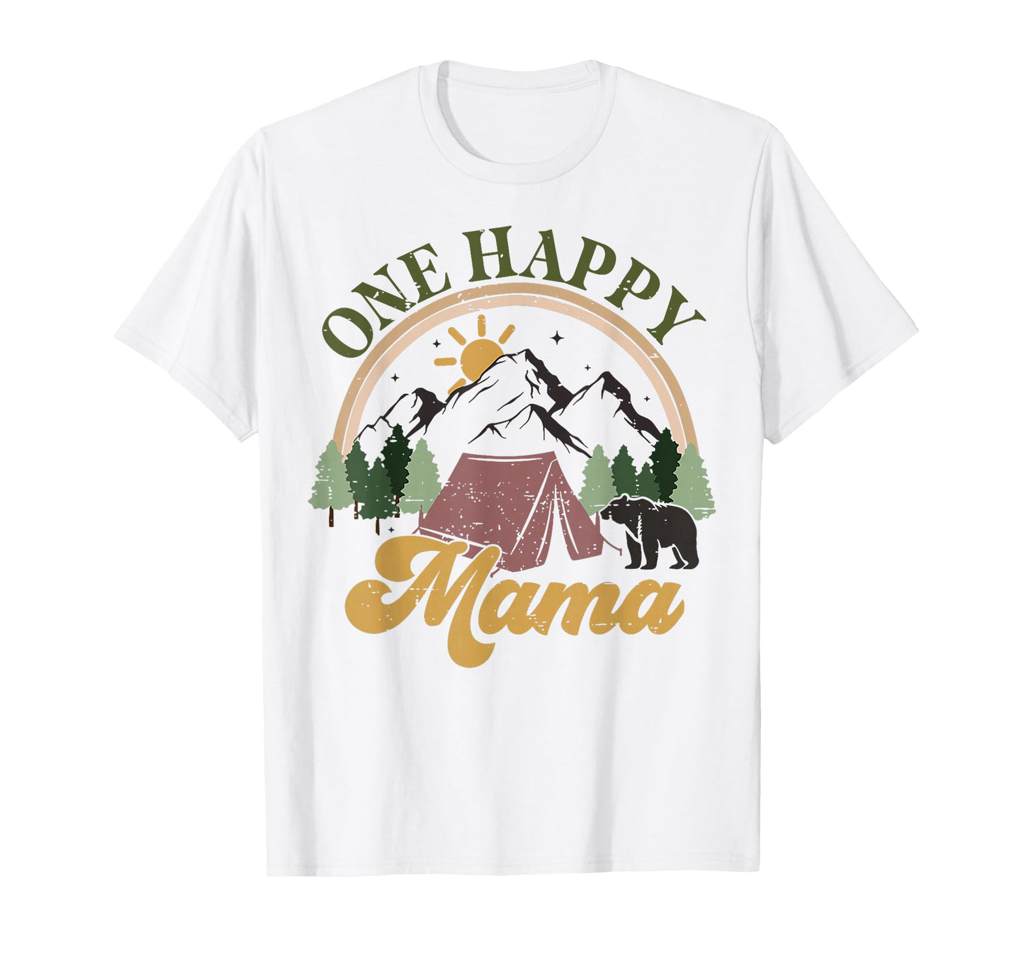 One Happy Camper Birthday T-Shirt - Fun Novelty Design Men Women - T-Shirt, Sweatshirt, Hoodie