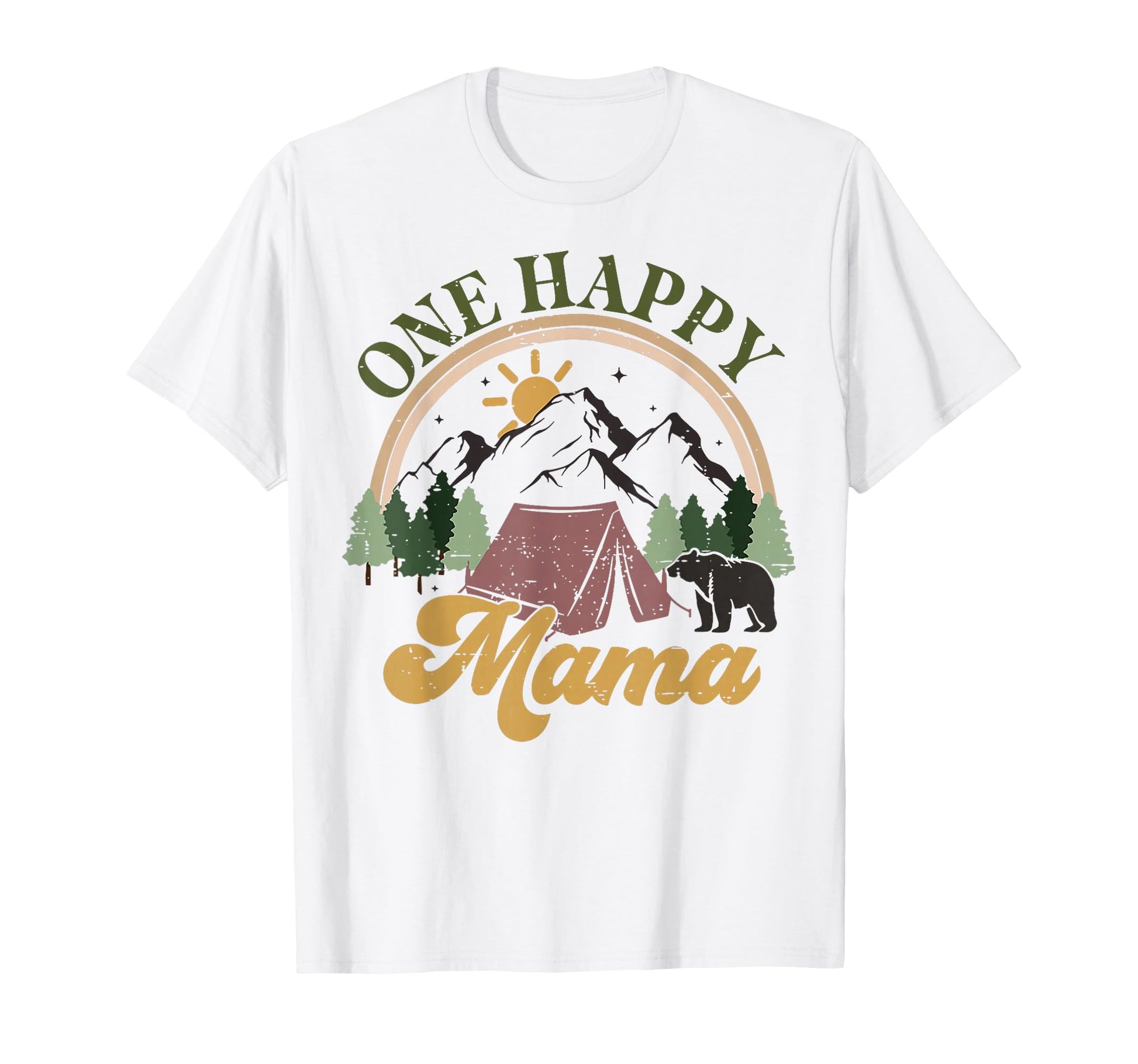 One Happy Camper Birthday T-Shirt - Fun Novelty Design Men Women - T-Shirt, Sweatshirt, Hoodie