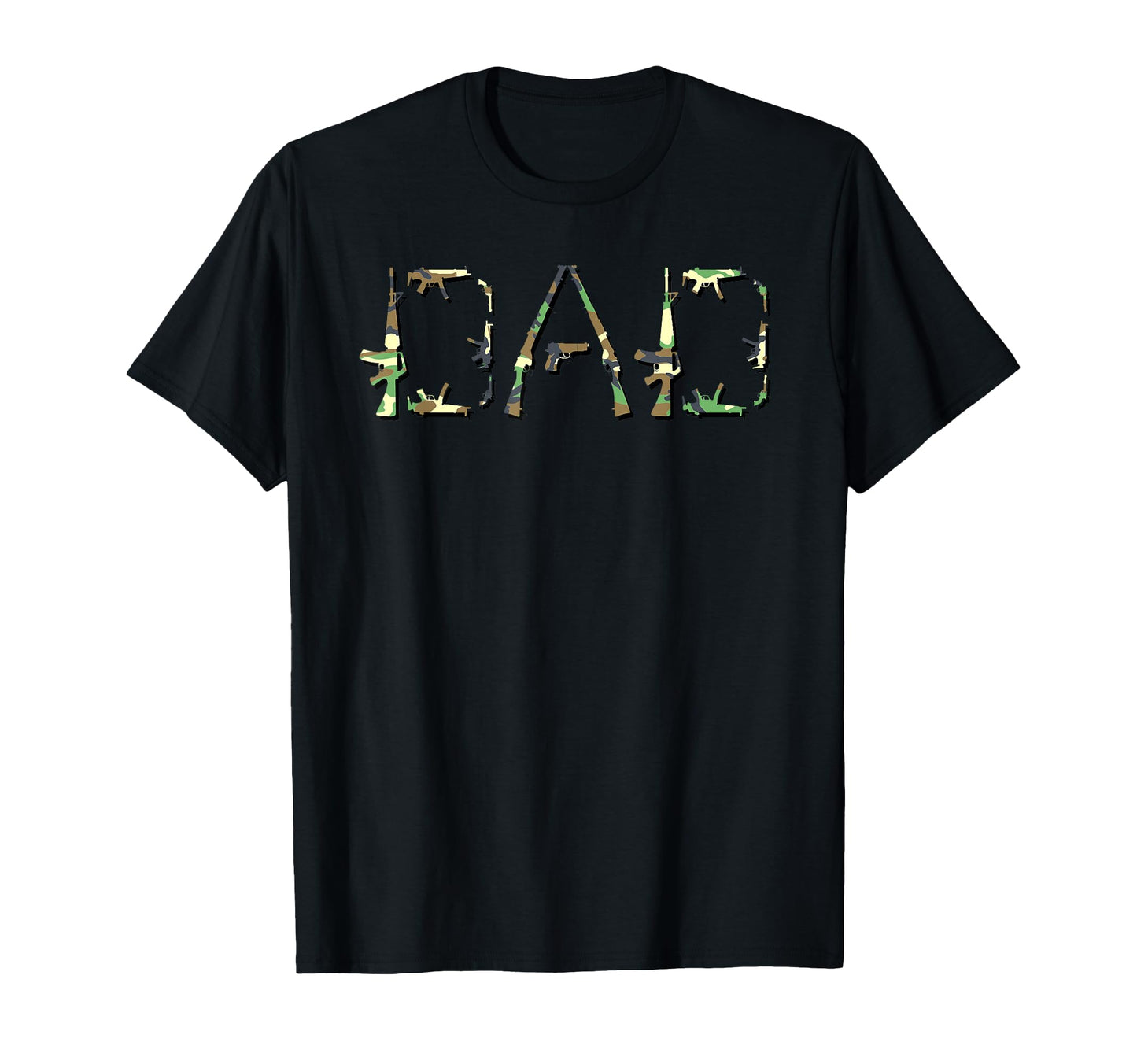 Fathers Day Gun Theme Military T-Shirt - Minimalist Print for Adults - T-Shirt, Sweatshirt, Hoodie