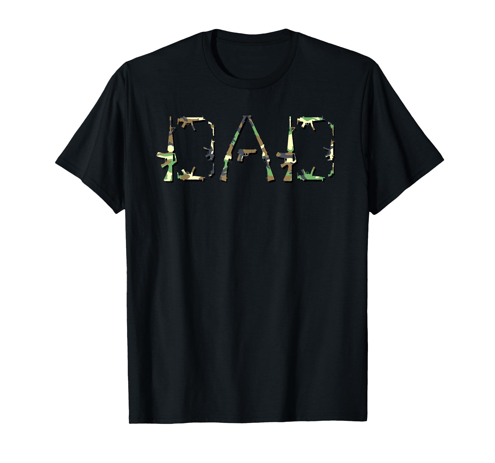 Fathers Day Gun Theme Military T-Shirt - Minimalist Print for Adults - T-Shirt, Sweatshirt, Hoodie
