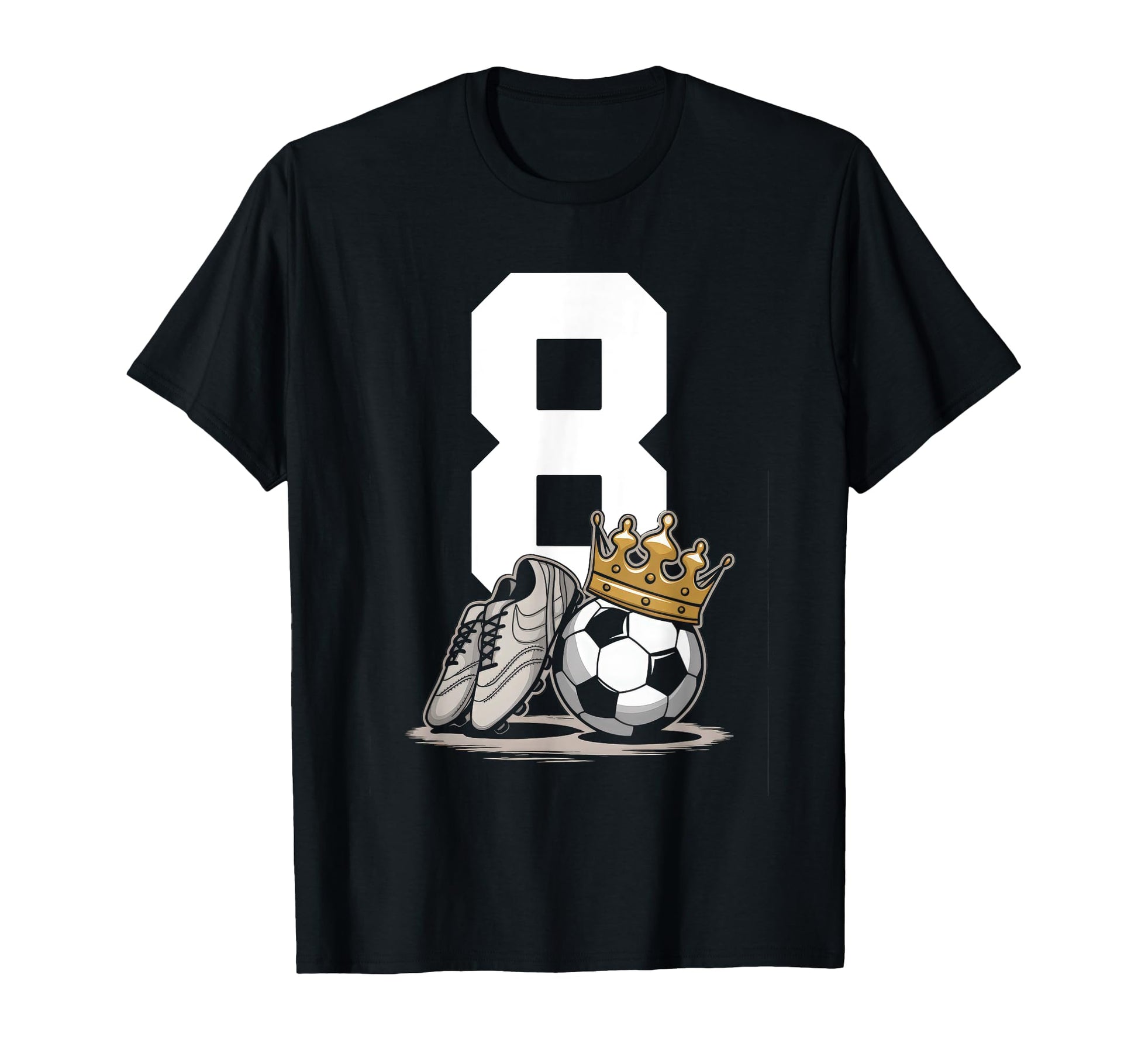 8 Soccer Birthday Gift Soccer Fan T-Shirt - Custom Art Print for Adults - T-Shirt, Sweatshirt, Hoodie