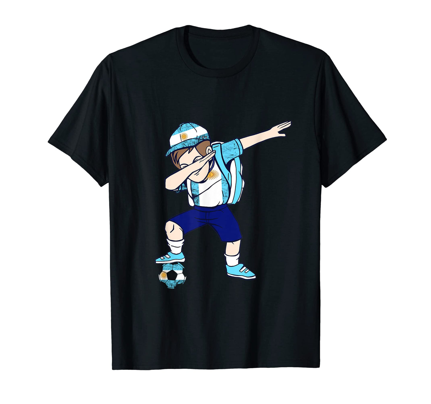 Argentina Flag Dabbing Argentina Soccer T-Shirt - Unique Graphic Unisex - T-Shirt, Sweatshirt, Hoodie
