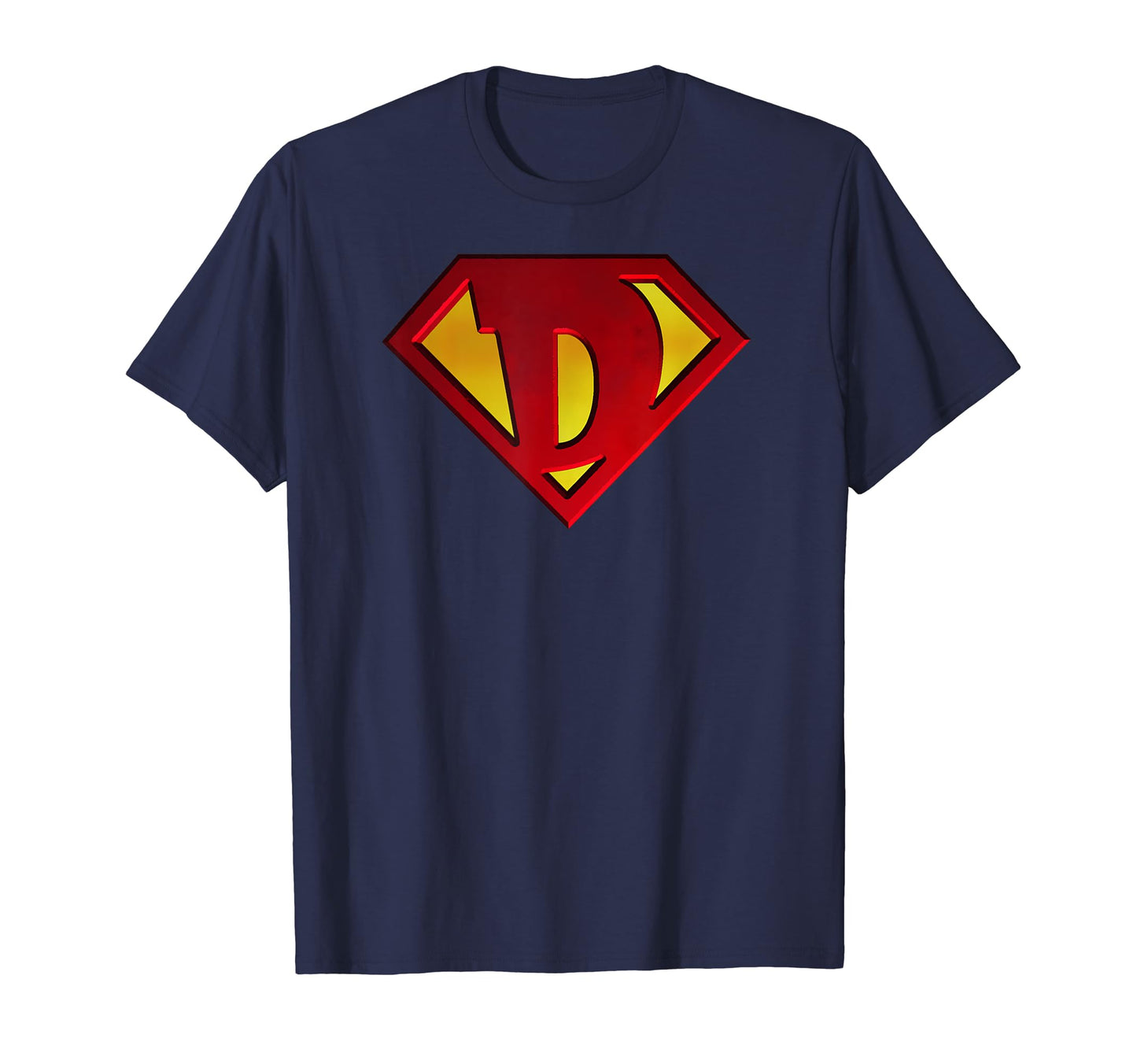 Funny Super Dad Hero D Name Gift T-Shirt - Casual Everyday Wear Unisex - T-Shirt, Sweatshirt, Hoodie