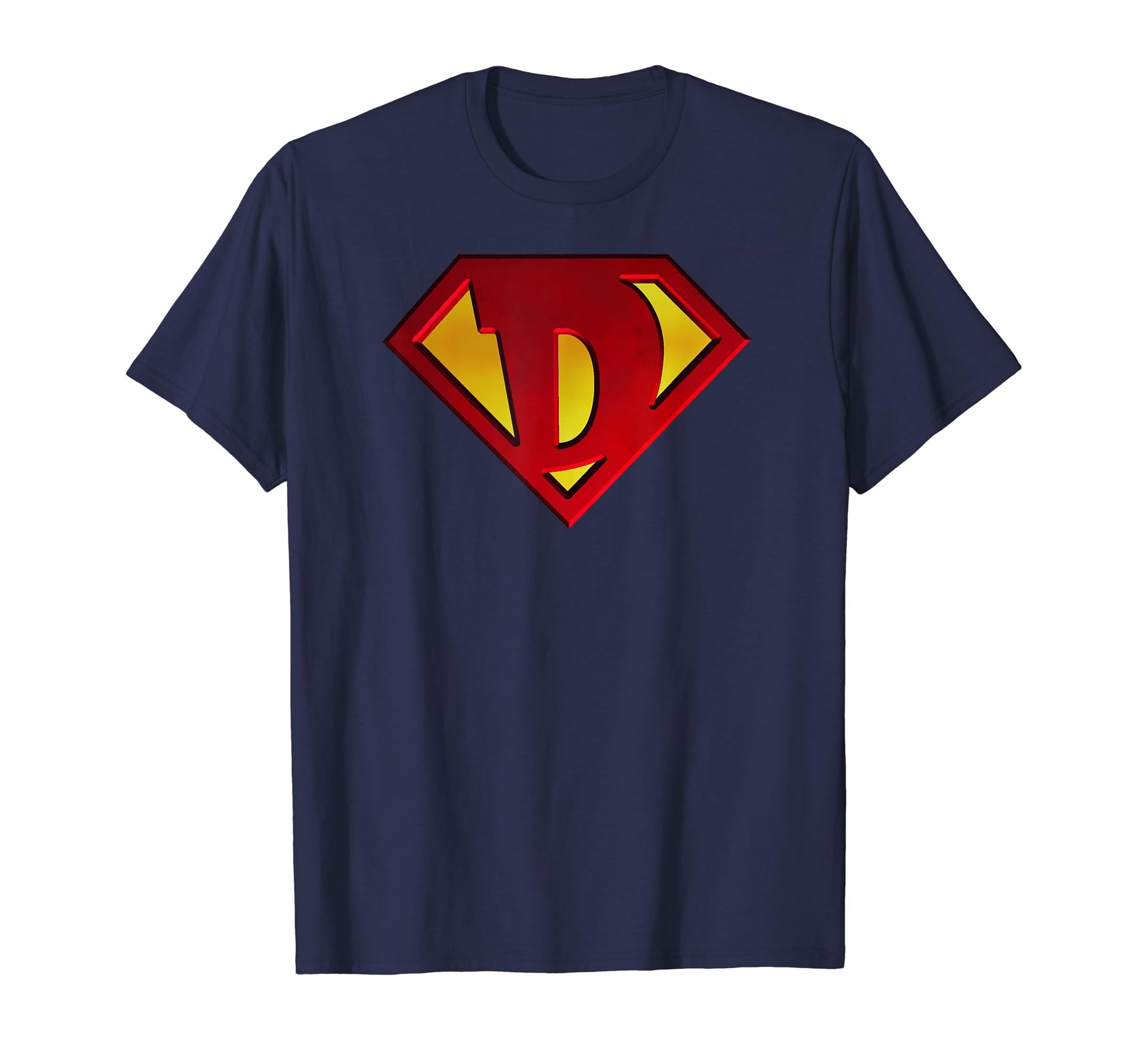 Funny Super Dad Hero D Name Gift T-Shirt - Casual Everyday Wear Unisex - T-Shirt, Sweatshirt, Hoodie
