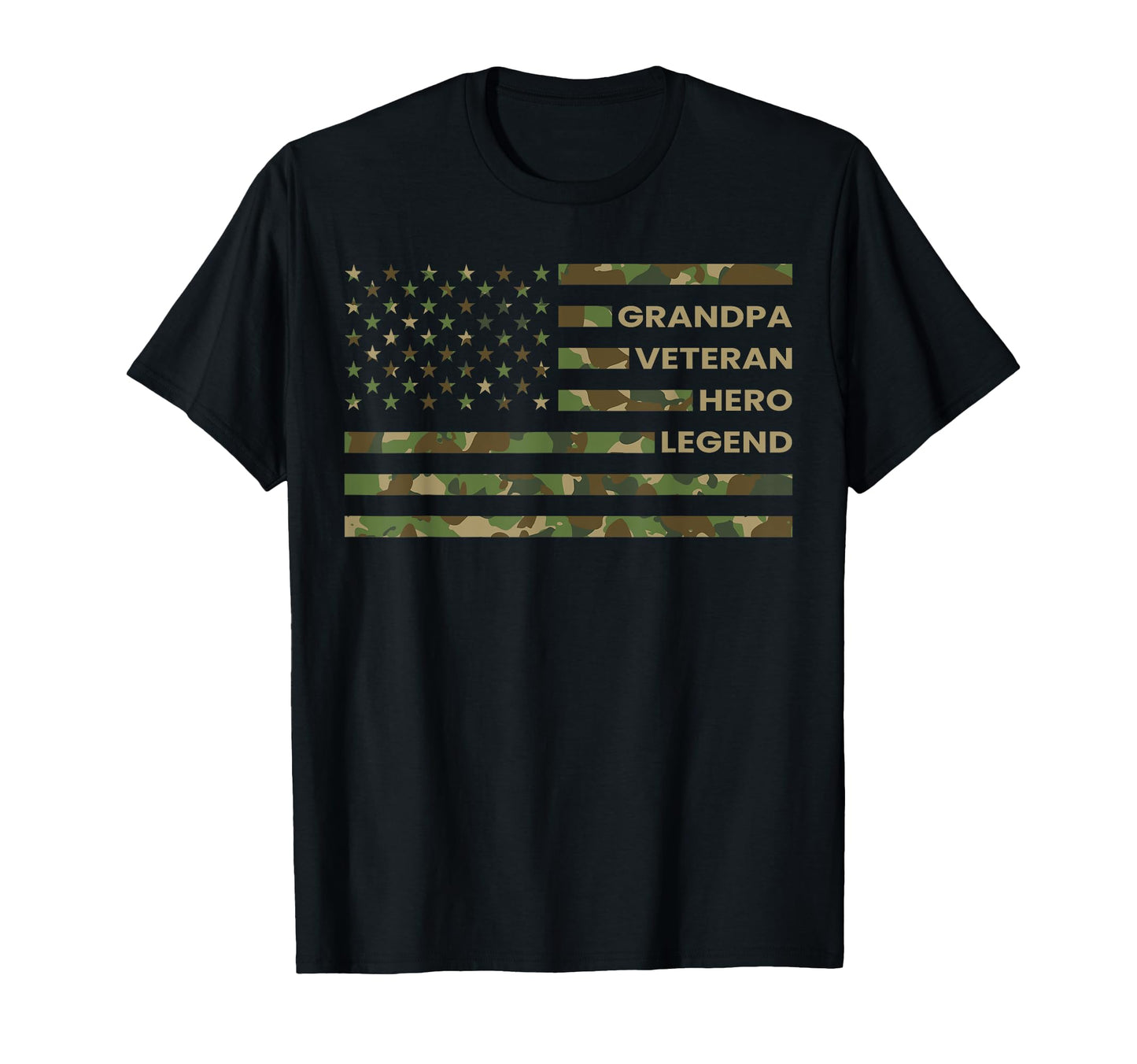 Grandpa Veteran Hero Legend Patriotic T-Shirt - Novelty Apparel for Adults - T-Shirt, Sweatshirt, Hoodie