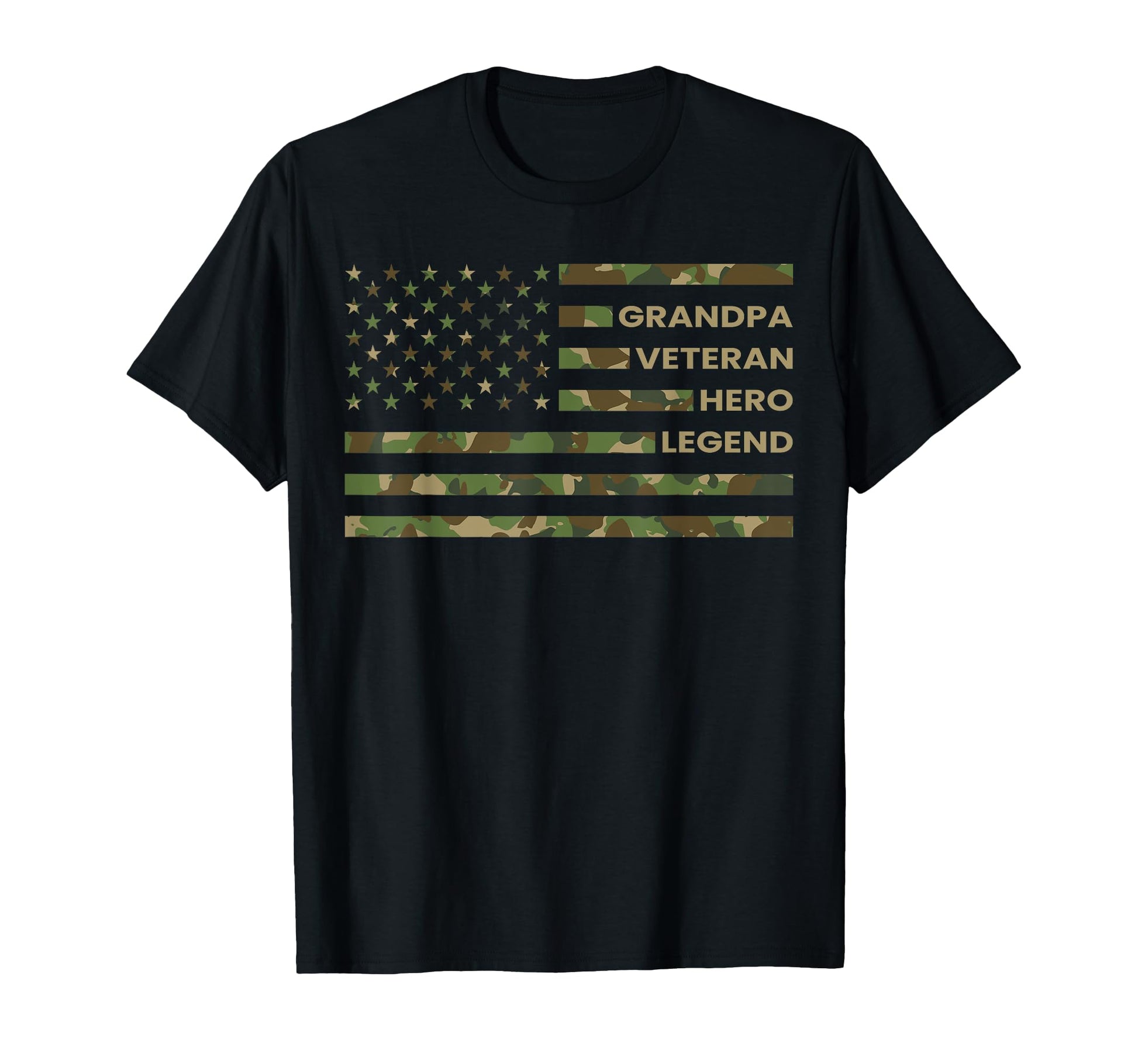Grandpa Veteran Hero Legend Patriotic T-Shirt - Novelty Apparel for Adults - T-Shirt, Sweatshirt, Hoodie
