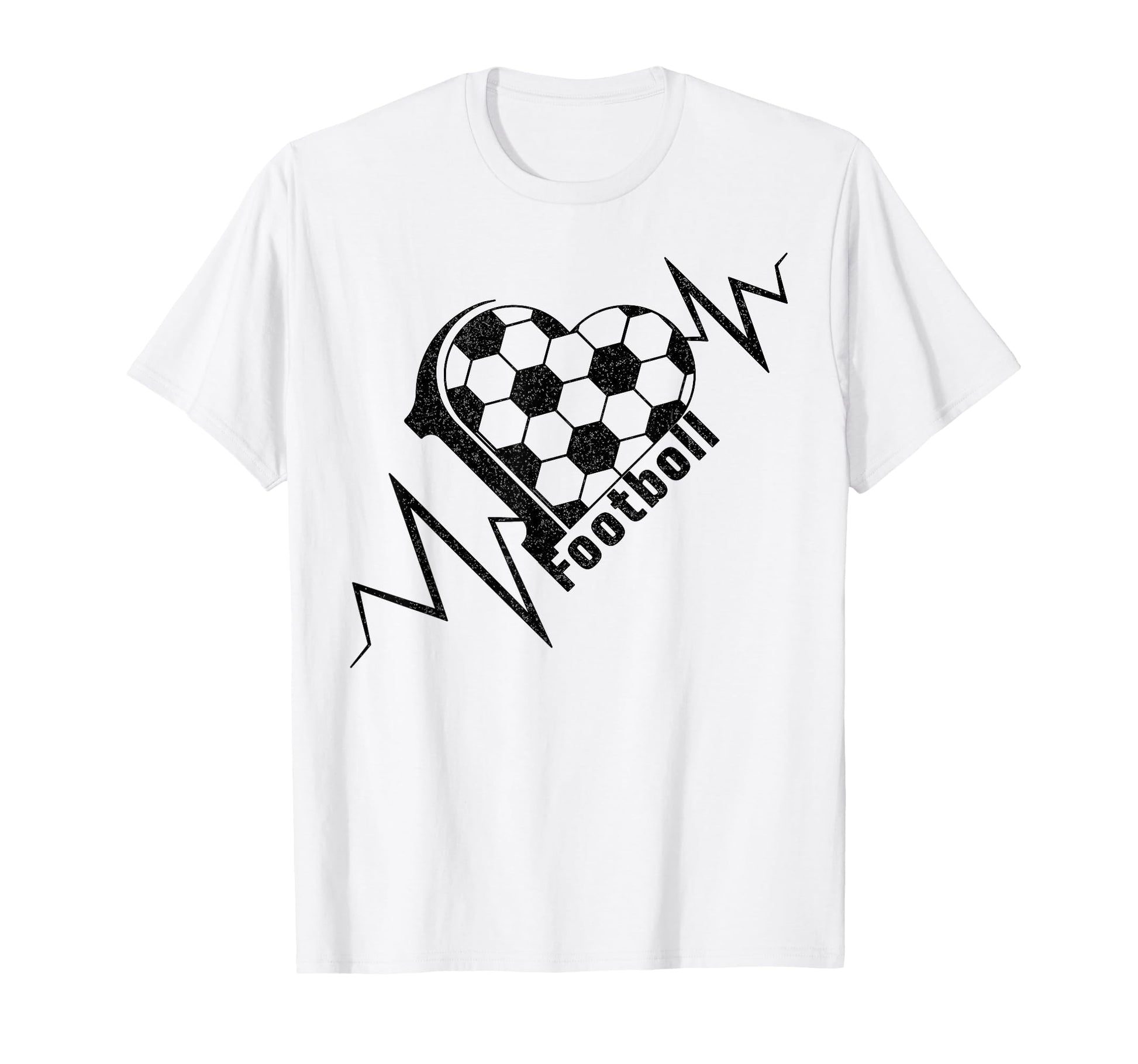 Love Football Heartbeat Soccer Pulse T-Shirt - Graphic Print for Adults - T-Shirt, Sweatshirt, Hoodie