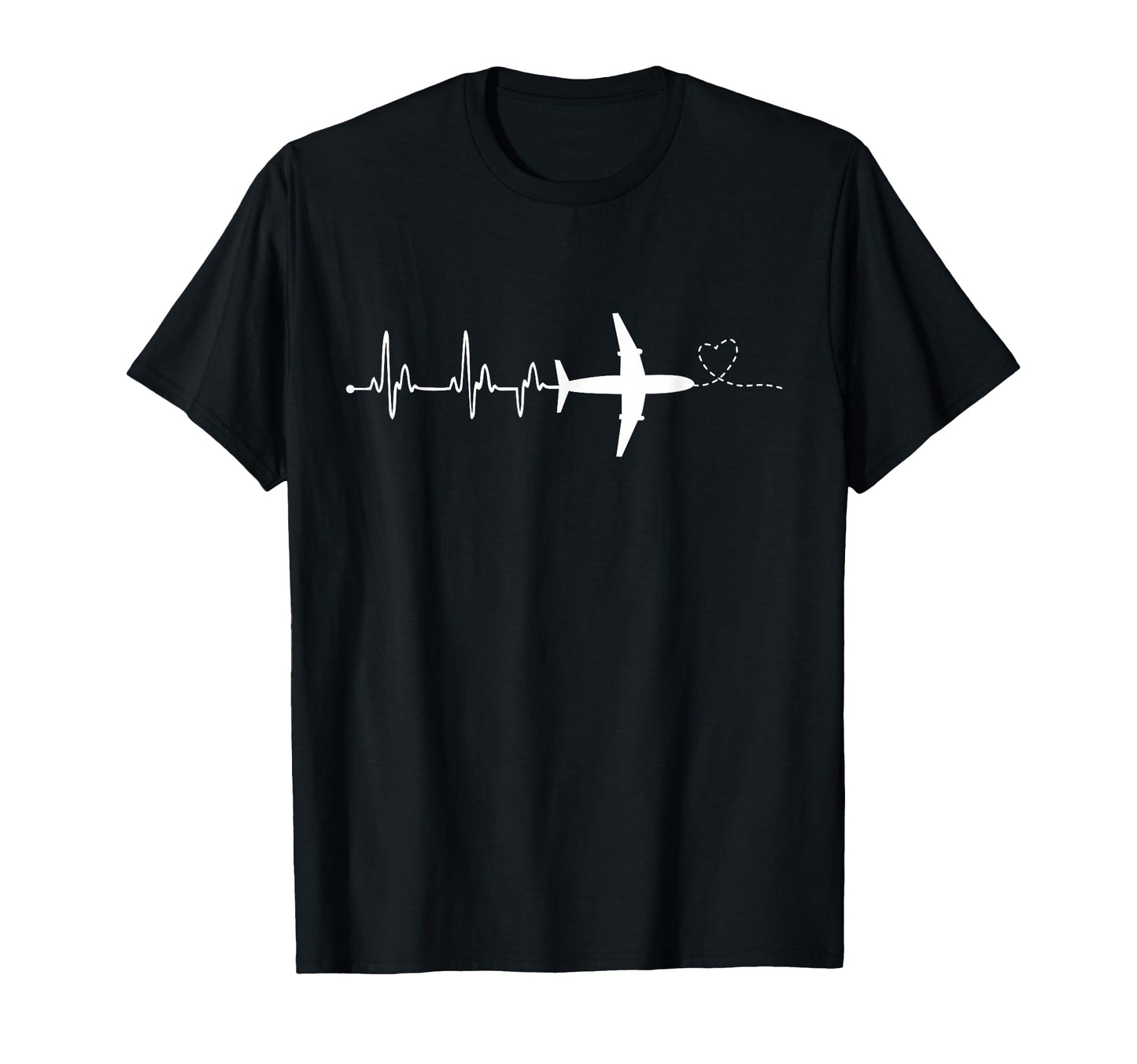 Airplane Pilot Heartbeat Student Pilot T-Shirt - Custom Art Print Unisex - T-Shirt, Sweatshirt, Hoodie