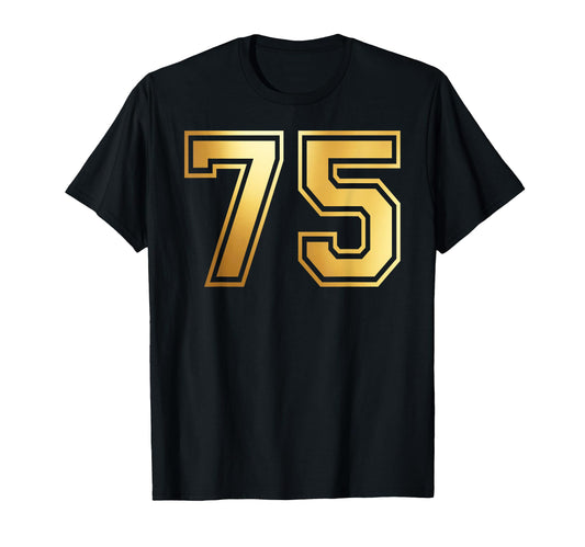 75 Number Seventy Five Team Sports T-Shirt - Graphic Print Men Women - T-Shirt, Sweatshirt, Hoodie