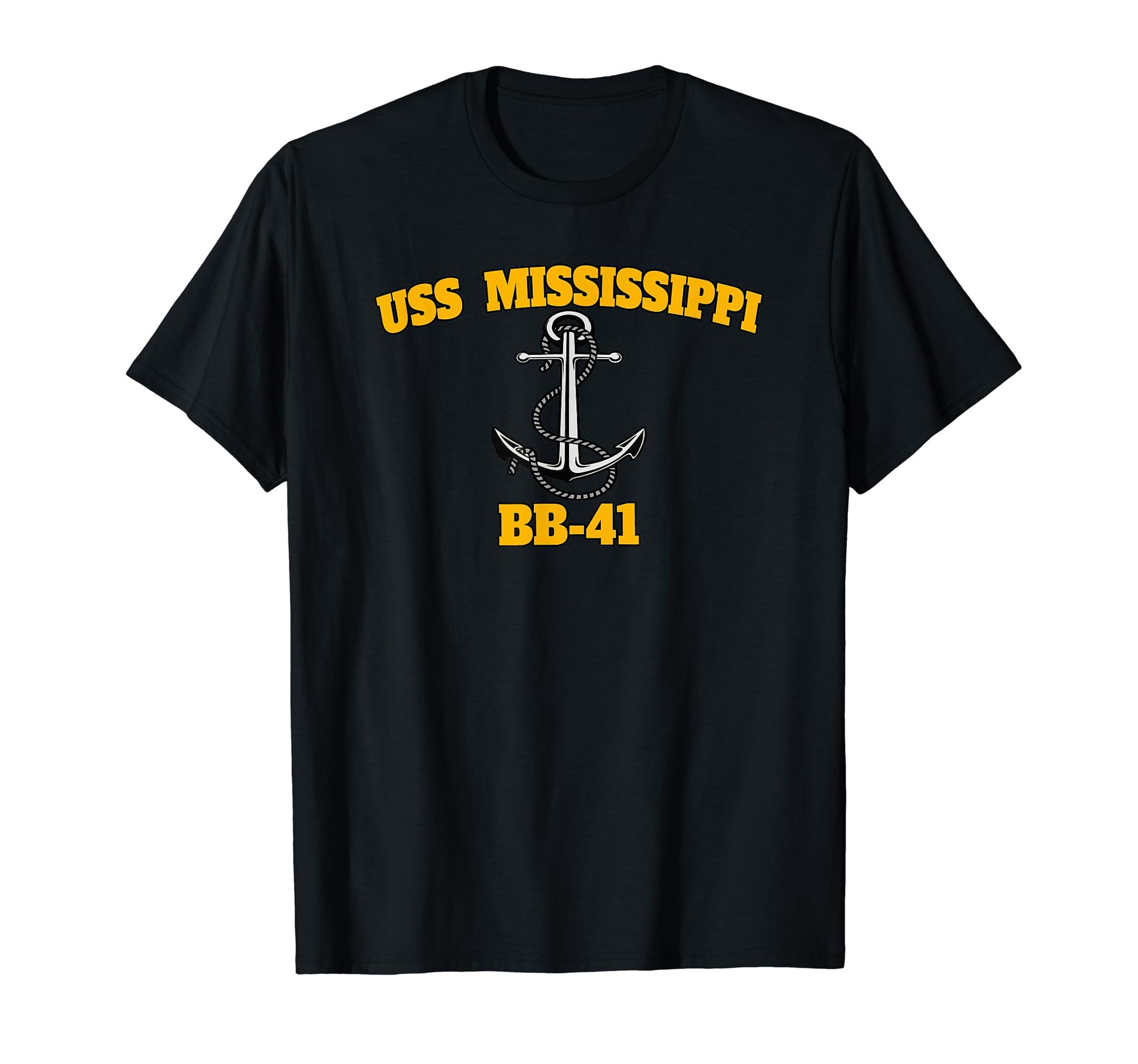 Uss Mississippi Bb 41 Battleship Veteran T-Shirt - Minimalist Print Unisex - T-Shirt, Sweatshirt, Hoodie