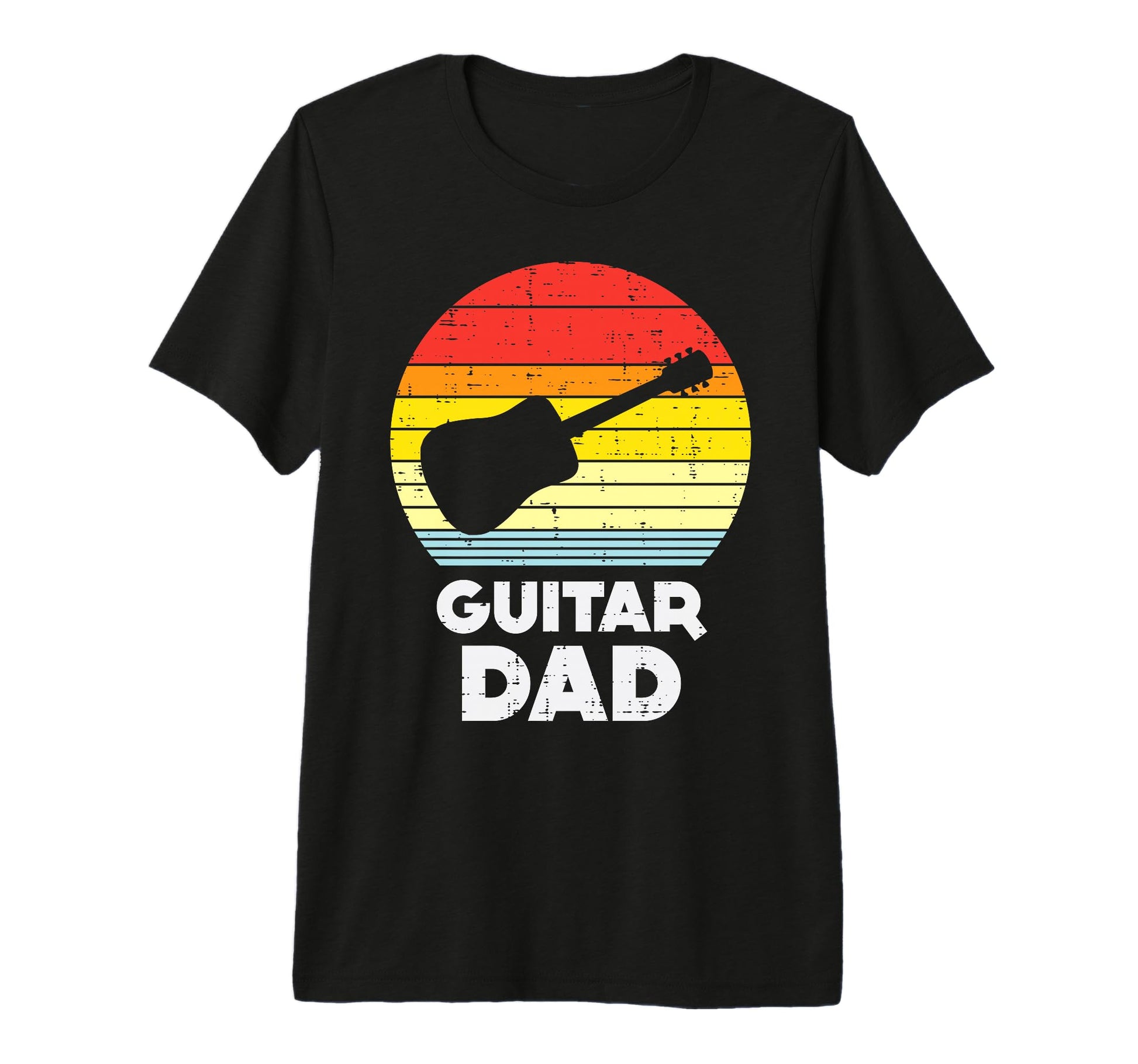 Guitar Dad Sunset Music Guitarist Musician T-Shirt - Graphic Print Unisex - T-Shirt, Sweatshirt, Hoodie