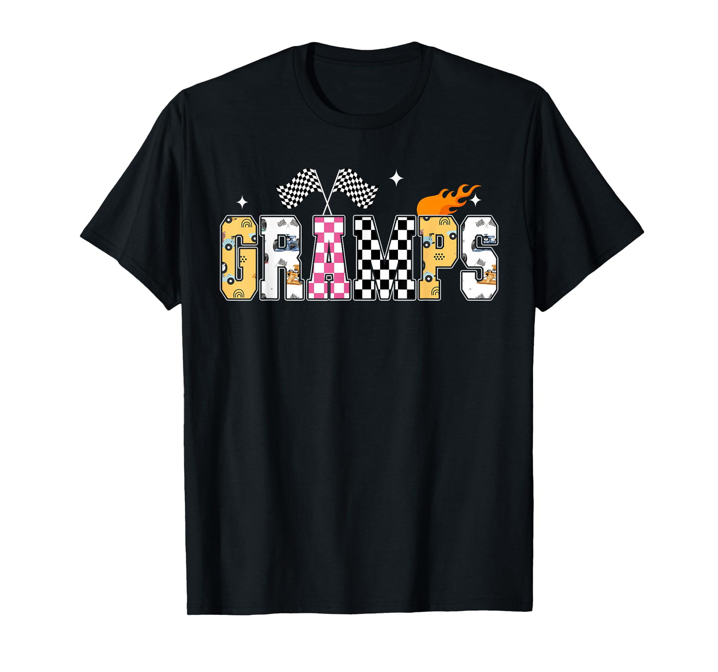Gramps Pit Crew Racing Car Birthday Family T-Shirt - Unique Graphic Unisex - T-Shirt, Sweatshirt, Hoodie