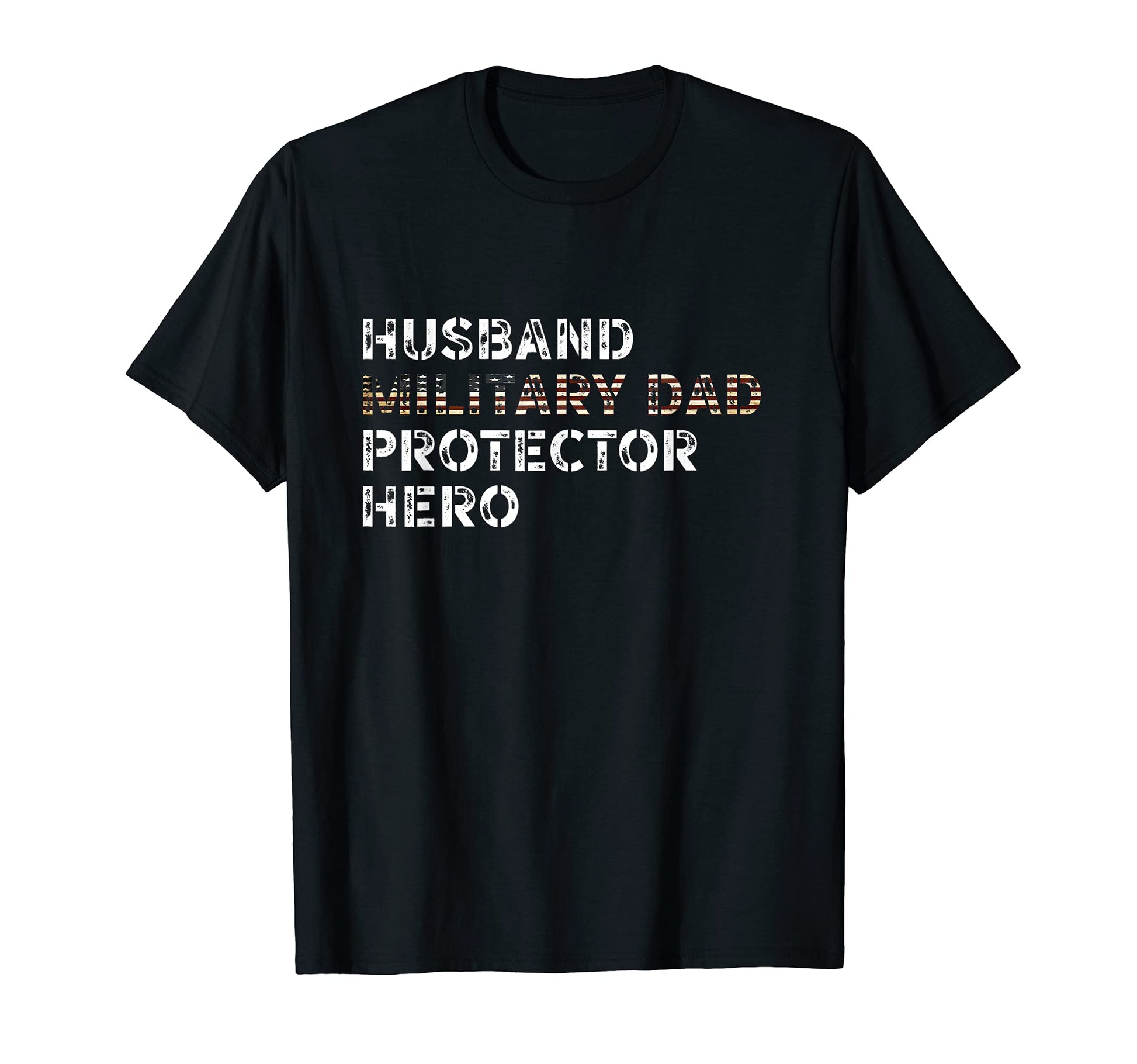 Mens Husband Military Dad Protector Hero T-Shirt - Minimalist Print Unisex - T-Shirt, Sweatshirt, Hoodie