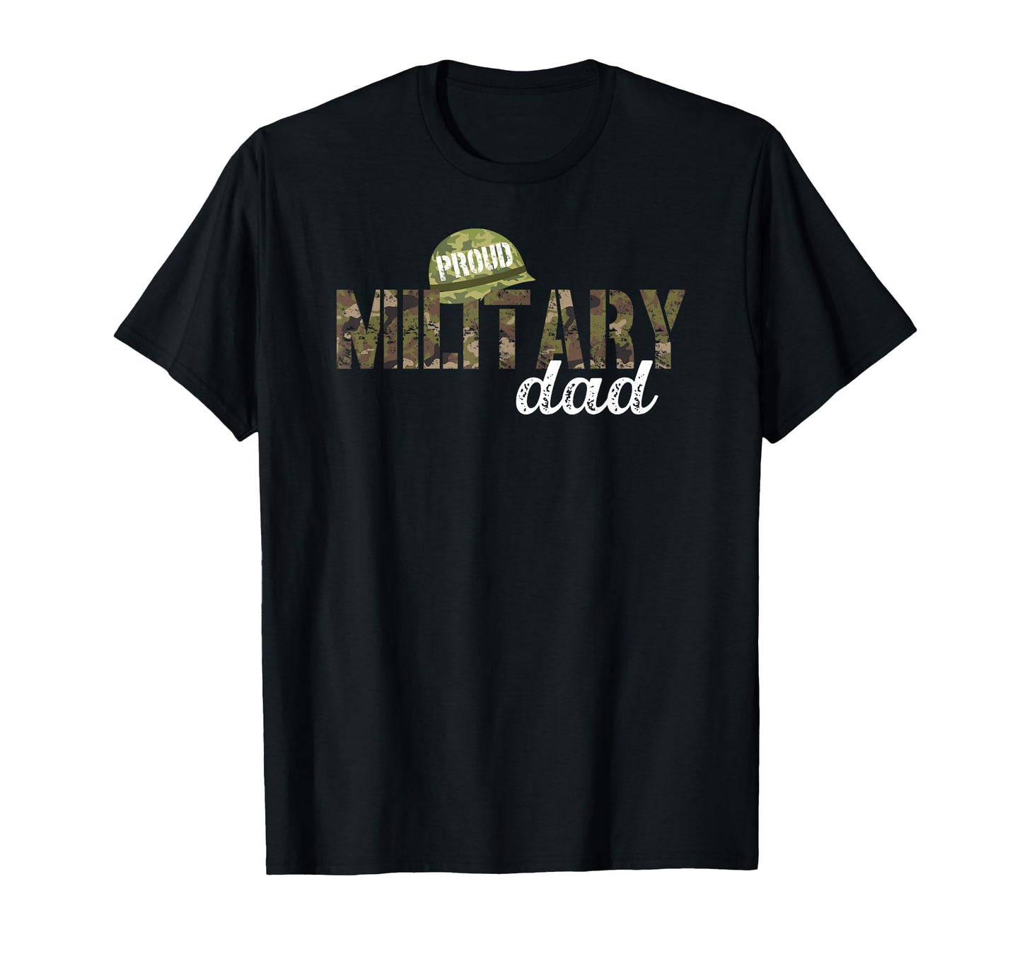 Proud Military Dad Military Father T-Shirt - Minimalist Print Men Women - T-Shirt, Sweatshirt, Hoodie