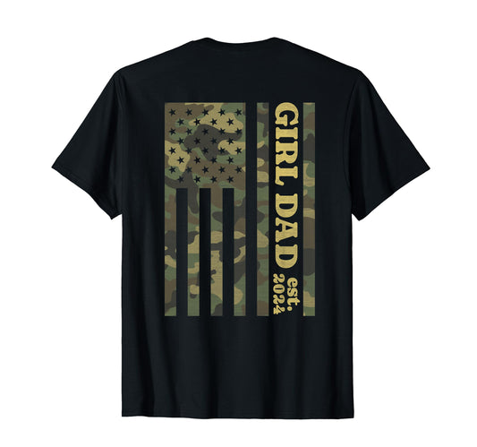 Back Camo American Flag Camouflage T-Shirt - Custom Art Print for Adults - T-Shirt, Sweatshirt, Hoodie