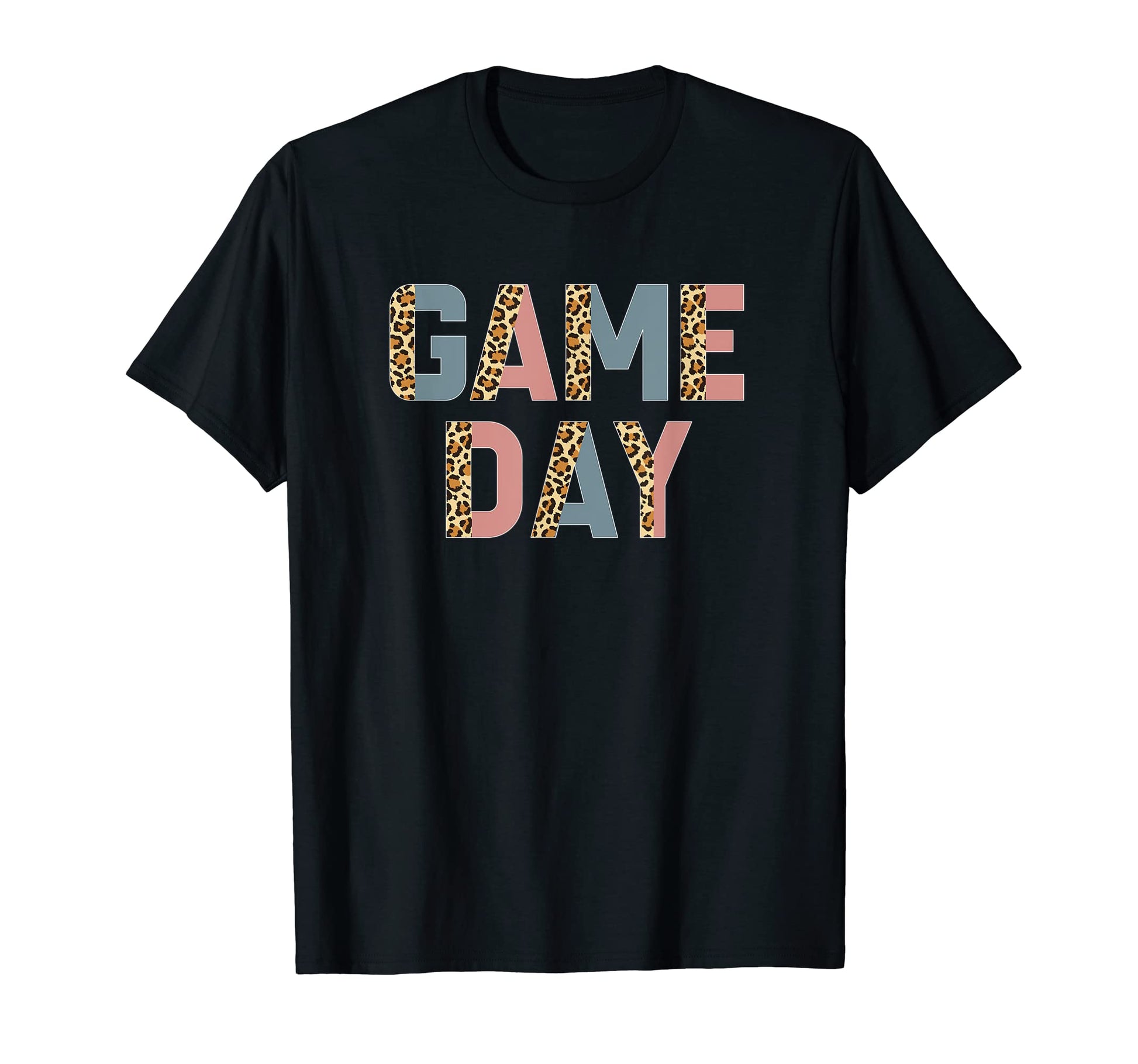 Game Day Half Leopard Sports Soccer T-Shirt - Unique Graphic Men Women - T-Shirt, Sweatshirt, Hoodie