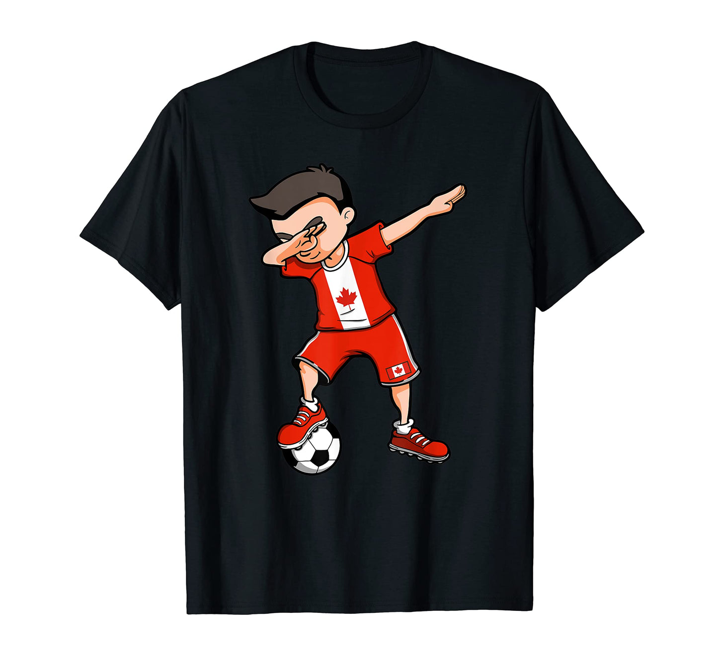 Dabbing Soccer Canada Football Fans T-Shirt - Minimalist Print Men Women - T-Shirt, Sweatshirt, Hoodie
