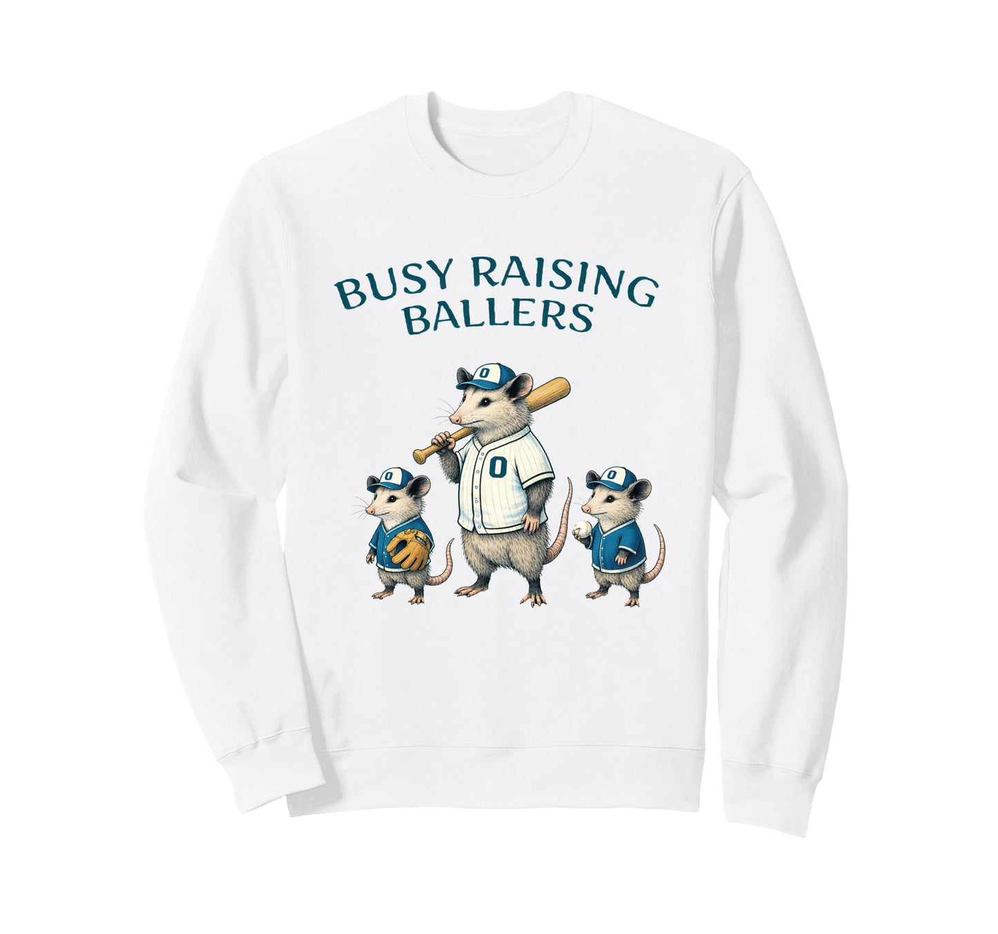 Busy Raising Baller Baseball Softball Sweatshirt - Custom Art Print Unisex - T-Shirt, Sweatshirt, Hoodie