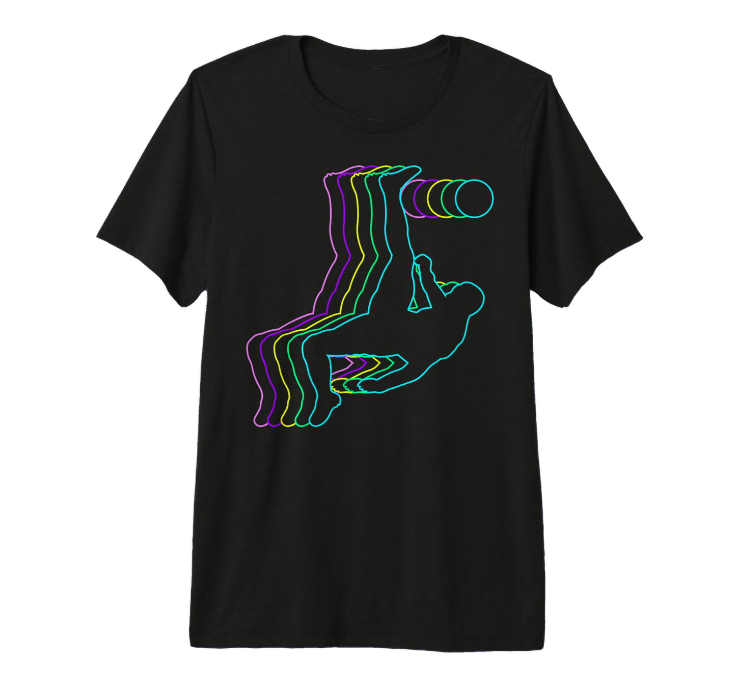 Colorful Outline Funny Soccer T-Shirt - Casual Everyday Wear Men Women - T-Shirt, Sweatshirt, Hoodie