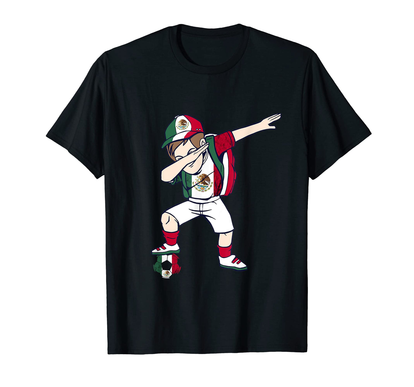 Mexico Flag Dabbing Mexican Soccer Team T-Shirt - Trendy Graphic Unisex - T-Shirt, Sweatshirt, Hoodie