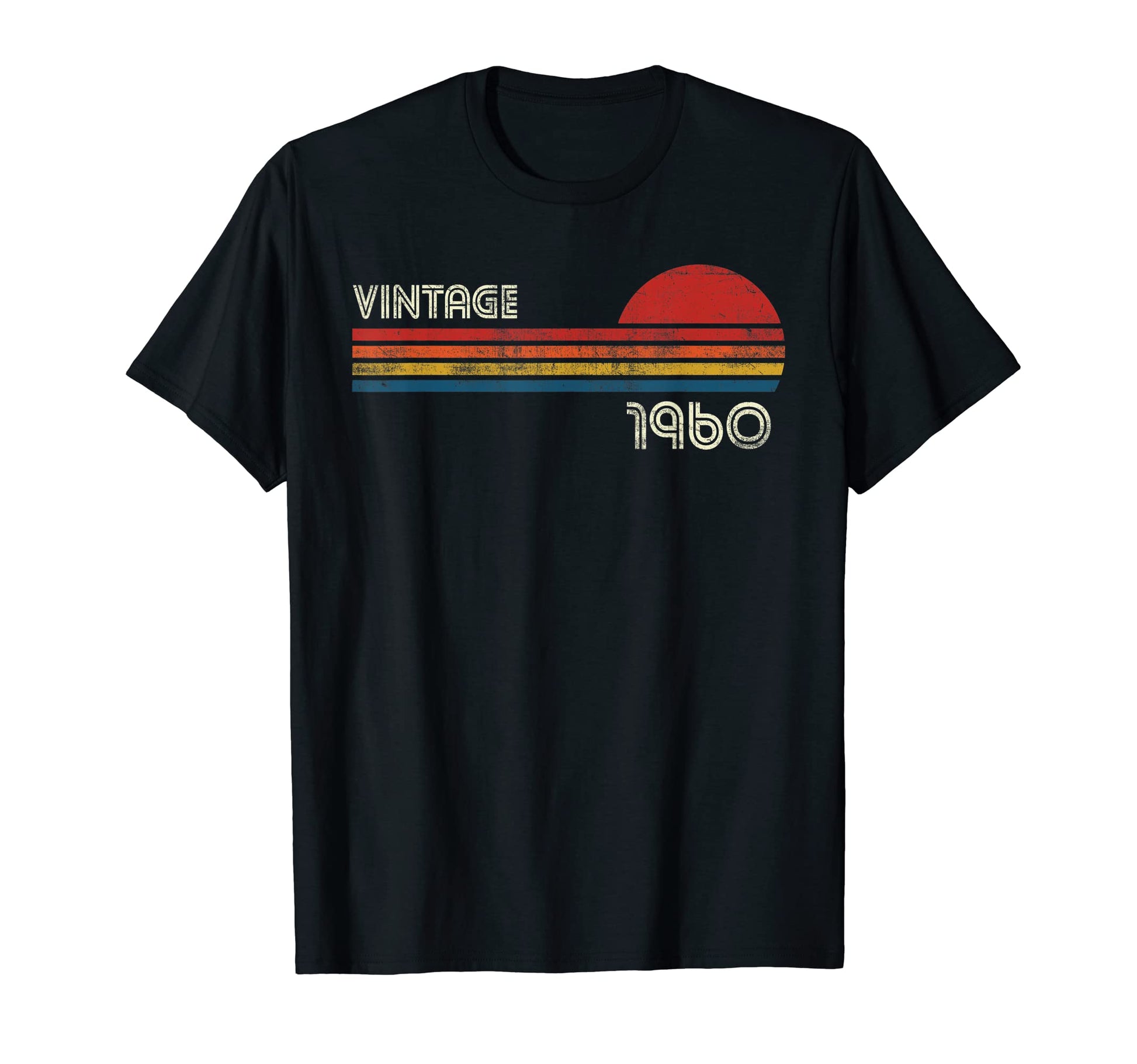 1960 Chest Stripe Birthday T-Shirt - Fun Novelty Design Unisex - T-Shirt, Sweatshirt, Hoodie