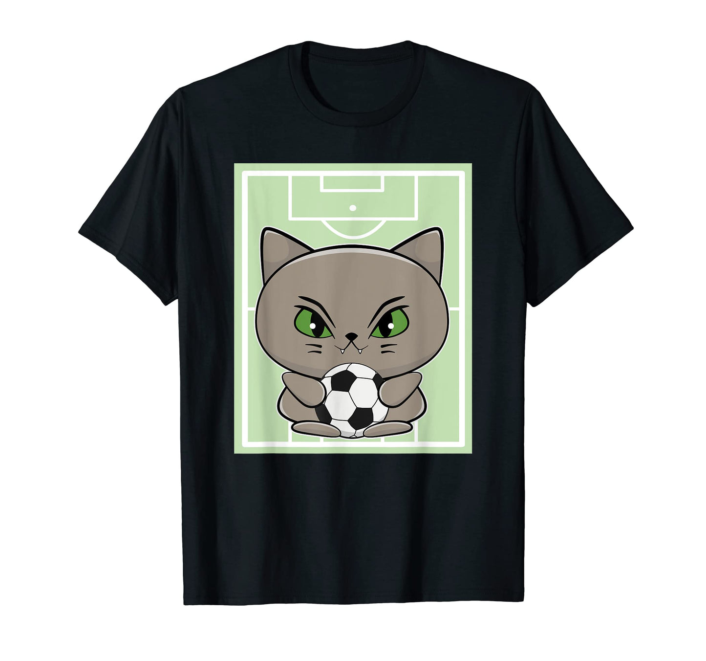Kawaii Kitten Neko Soccer Soccer Stuff Hoodie - Trendy Graphic for Adults - T-Shirt, Sweatshirt, Hoodie