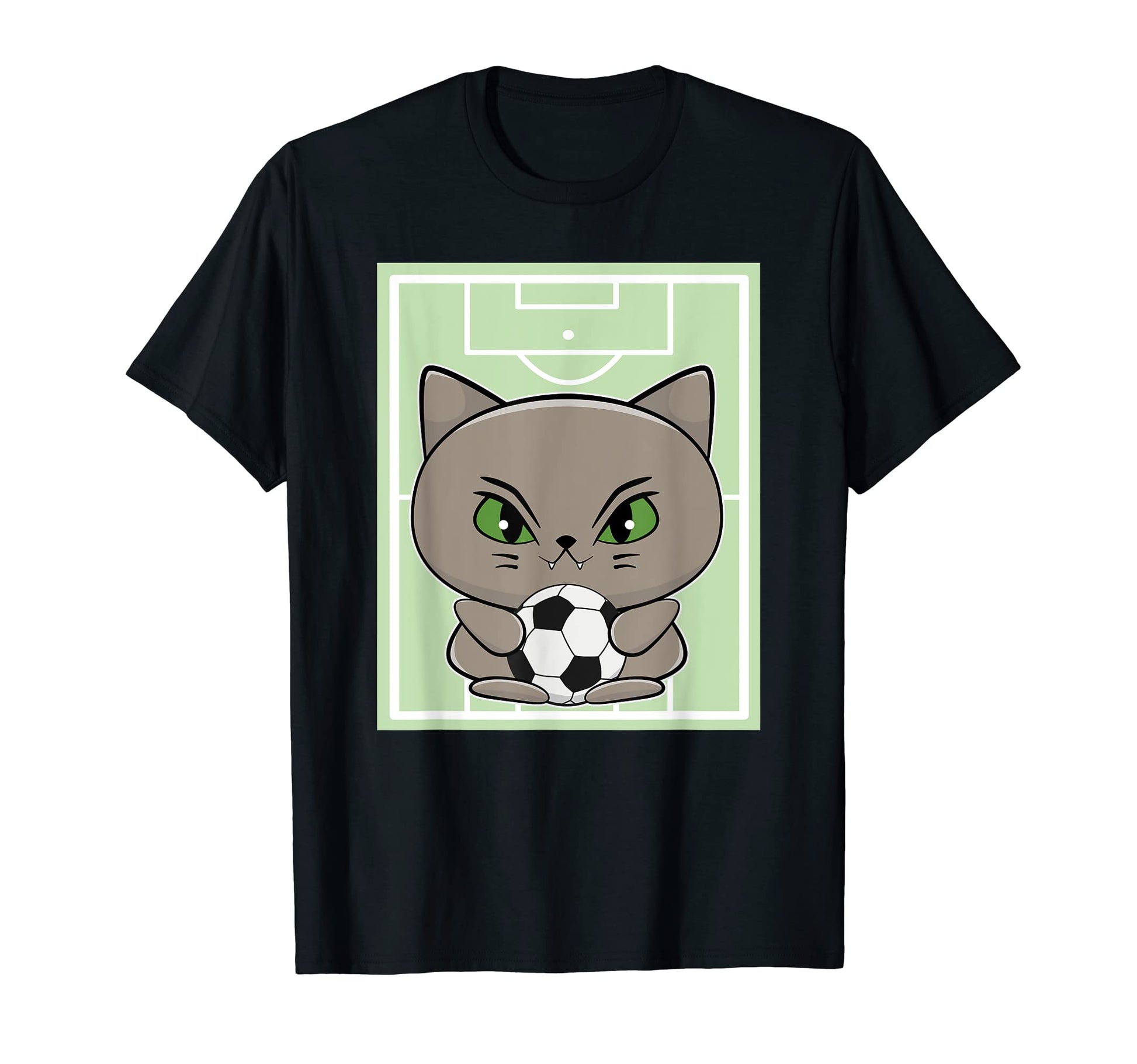 Kawaii Kitten Neko Soccer Soccer Stuff Hoodie - Trendy Graphic for Adults - T-Shirt, Sweatshirt, Hoodie