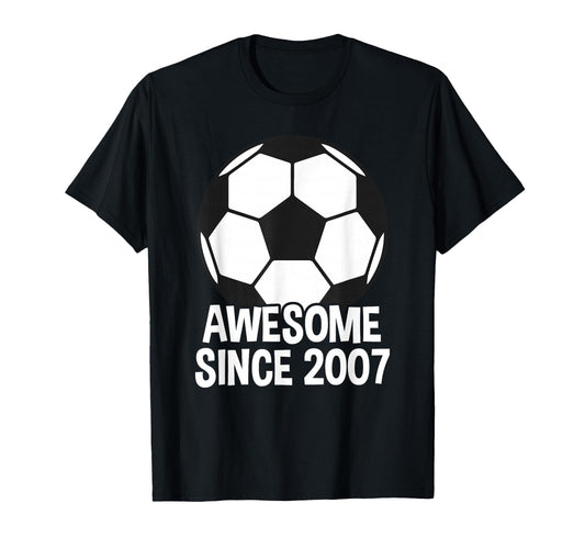Awesome Since 2007 19Th Birthday 19 T-Shirt - Minimalist Print for Adults - T-Shirt, Sweatshirt, Hoodie