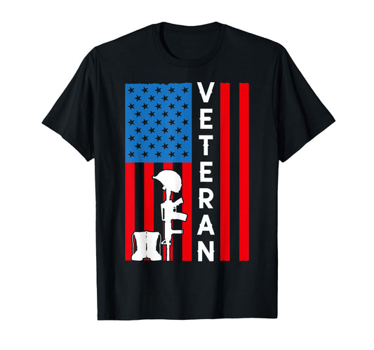 American Veterans Flag Us T-Shirt - Casual Everyday Wear for Adults - T-Shirt, Sweatshirt, Hoodie